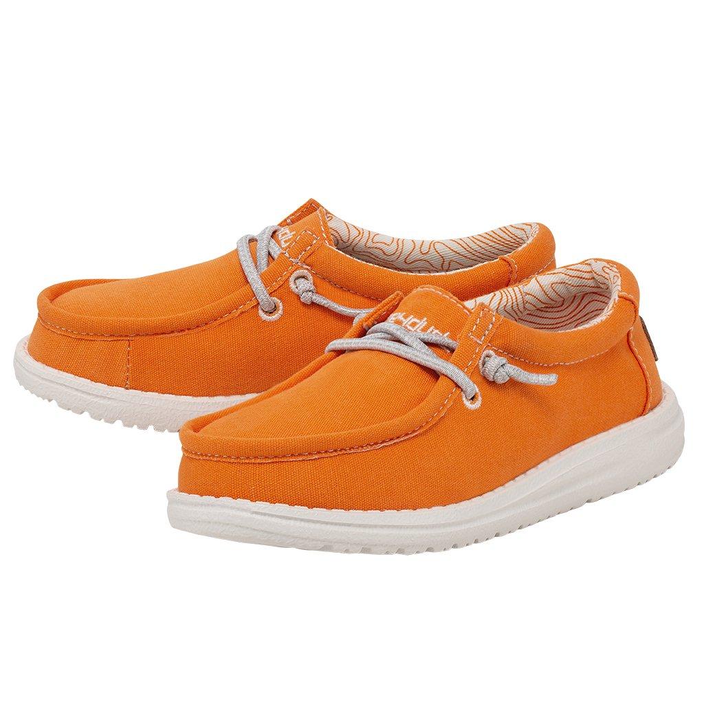 Hey Dude Wally "Fiesta Orange" Preschool Boys' Shoe - ORANGE/WHITE Thumbnail View 3