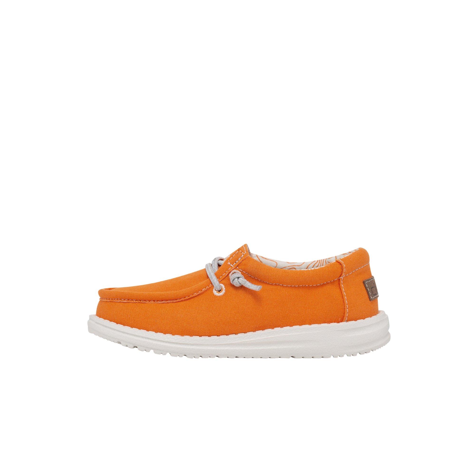 Hey Dude Wally "Fiesta Orange" Preschool Boys' Shoe - ORANGE/WHITE Thumbnail View 2
