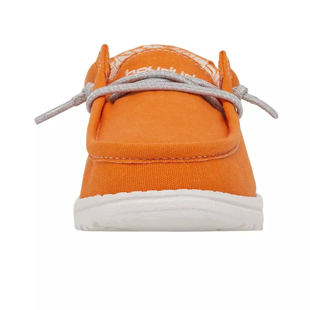 Hey Dude Wally "Fiesta Orange" Preschool Boys' Shoe - ORANGE/WHITE