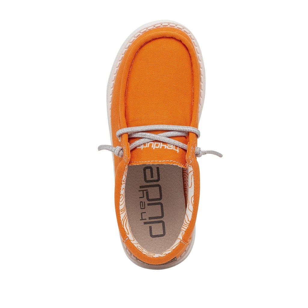 Hey Dude Wally "Fiesta Orange" Preschool Boys' Shoe - ORANGE/WHITE Thumbnail View 5