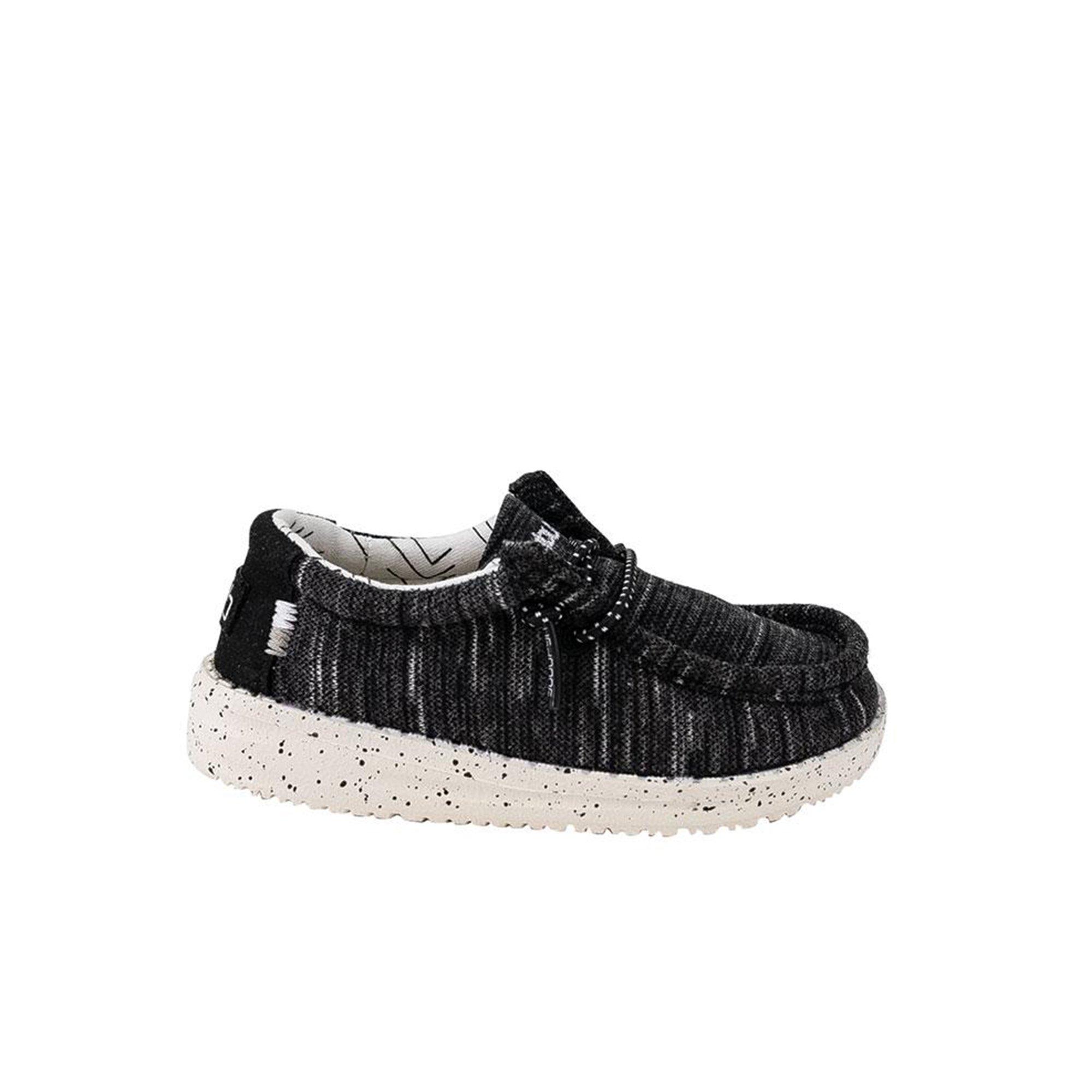 Hey Dude Wally Stretch BlackWhite Toddler Boys Shoe - Hibbett | City  Gear