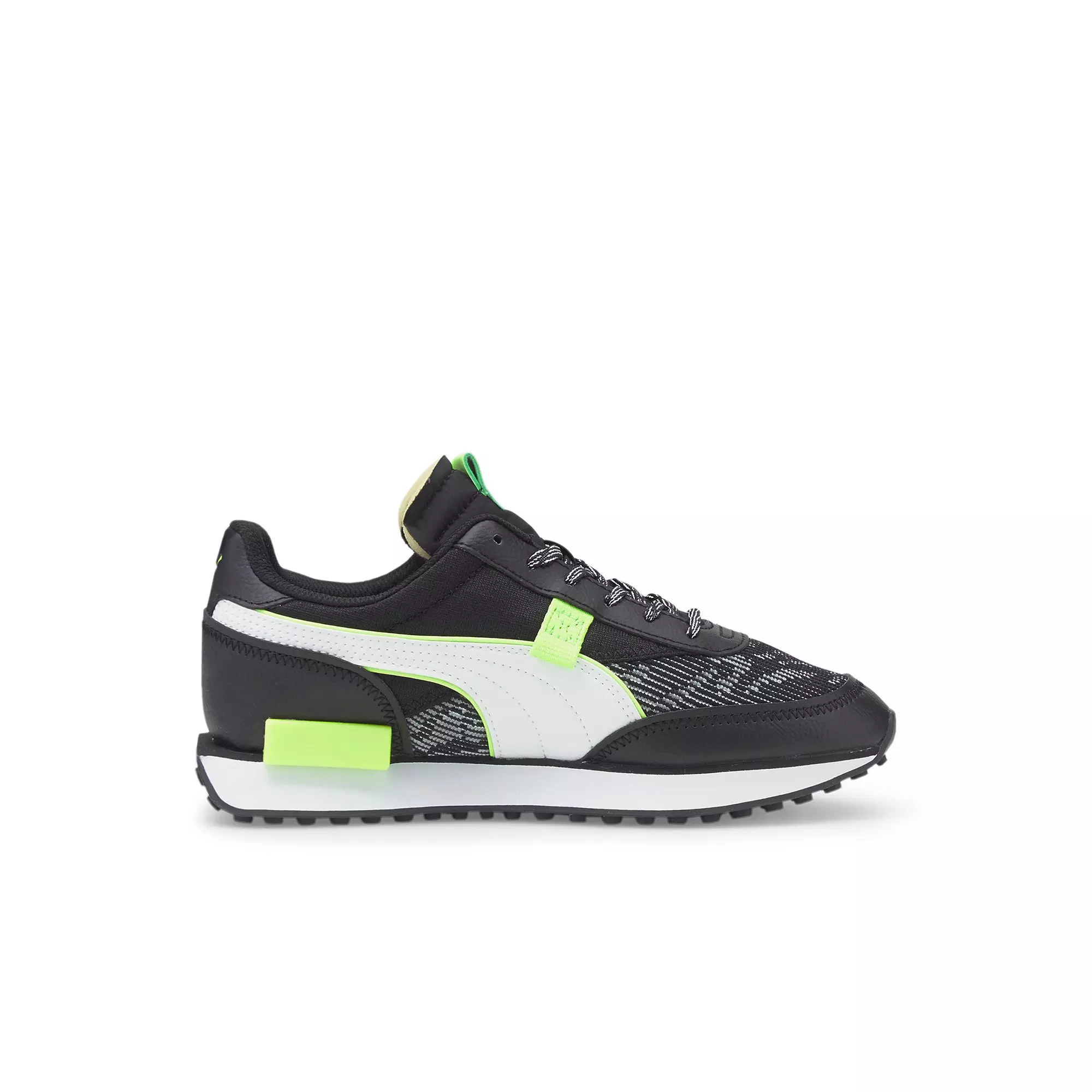 PUMA Future Rider "Visual Effects" Preschool Boys' Shoe - BLACK/WHITE/GREEN