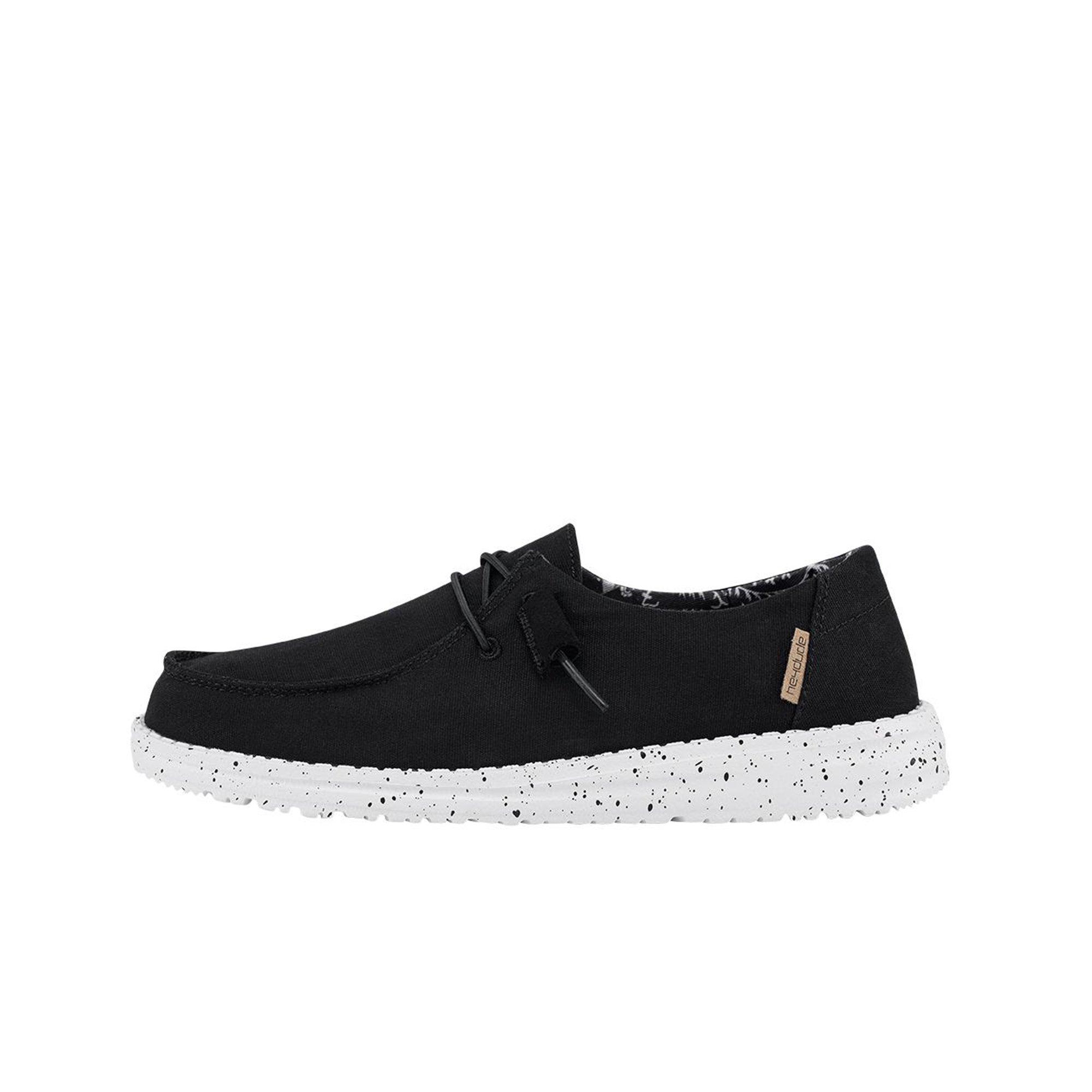 Hey Dude Wendy "Black Odyssey" Women's Shoe - BLACK/WHITE Thumbnail View 2
