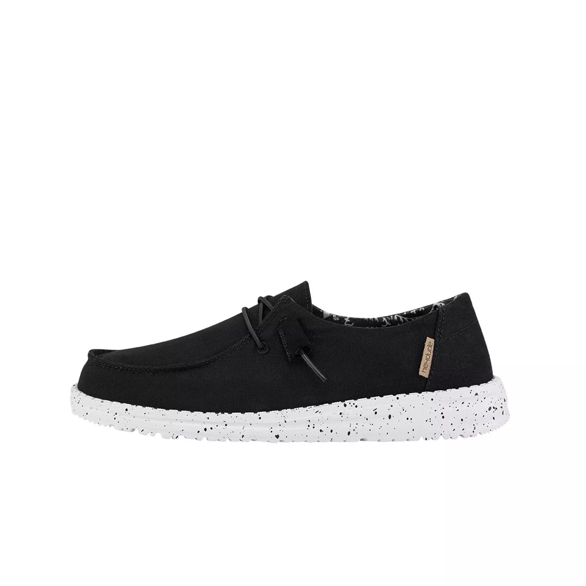 Hey Dude Wendy "Black Odyssey" Women's Shoe - BLACK/WHITE