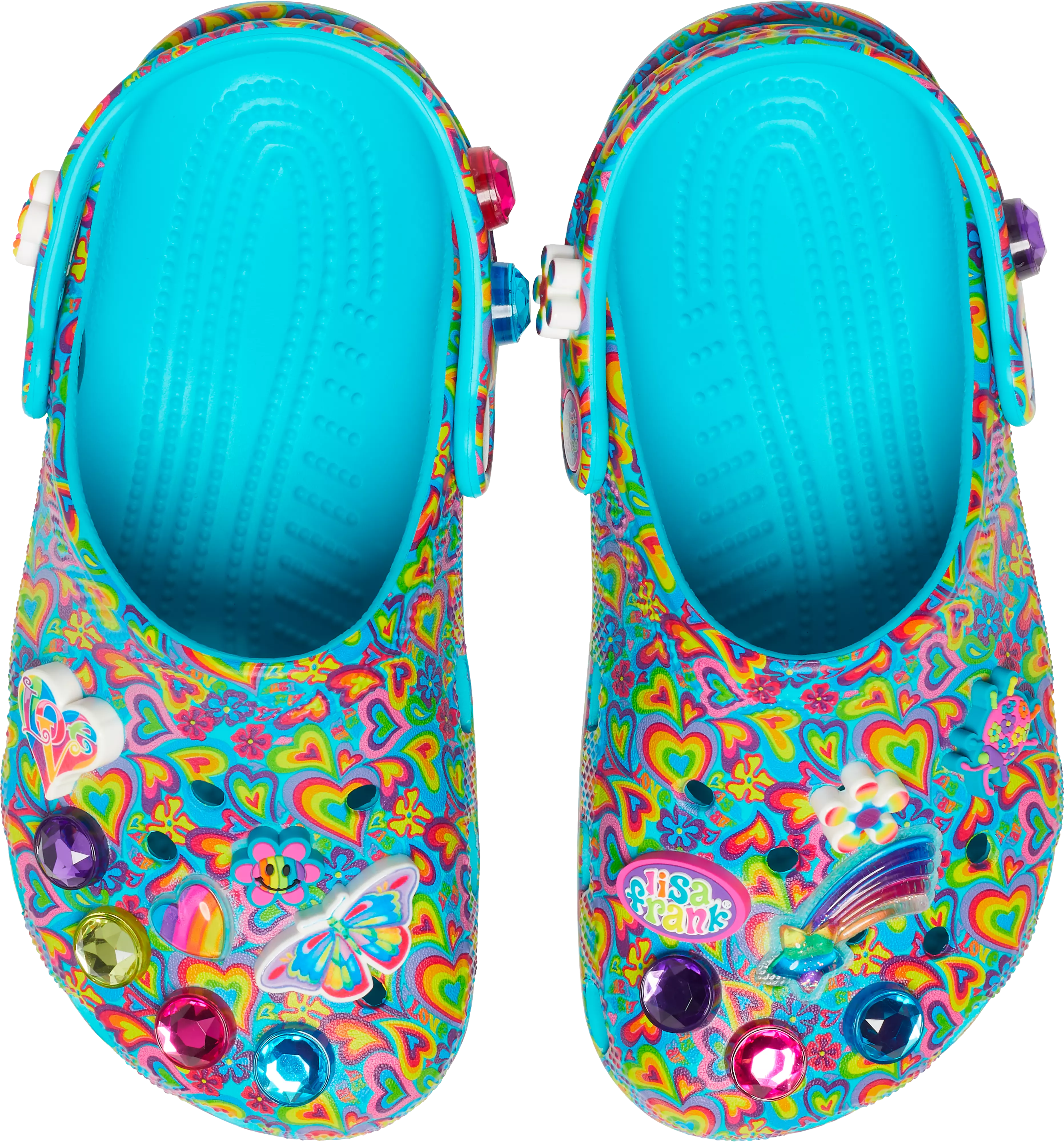 Crocs Classic "Lisa Frank" Preschool Girls' Clog - TEAL/ORANGE
