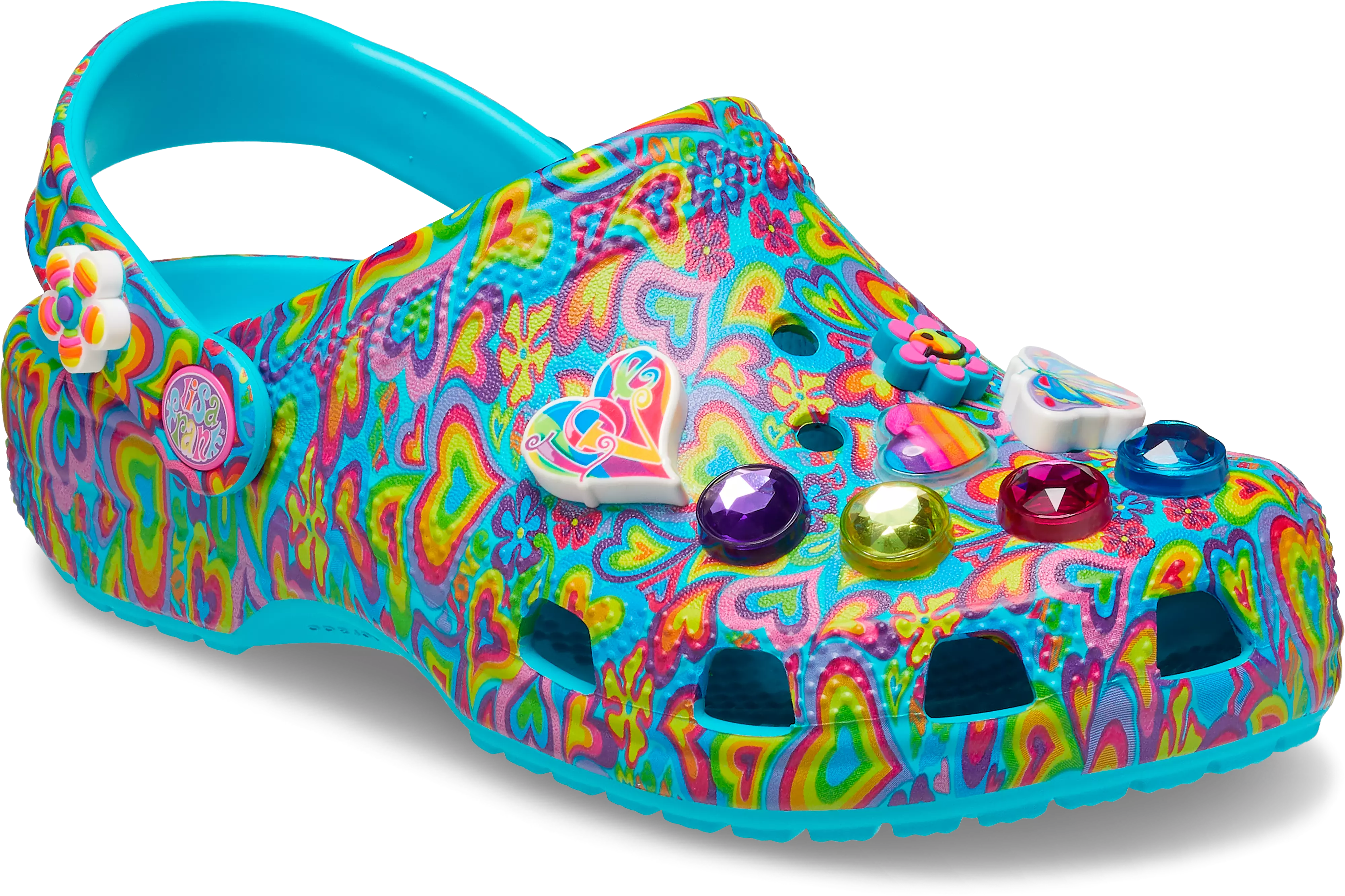 Crocs Classic "Lisa Frank" Preschool Girls' Clog - TEAL/ORANGE