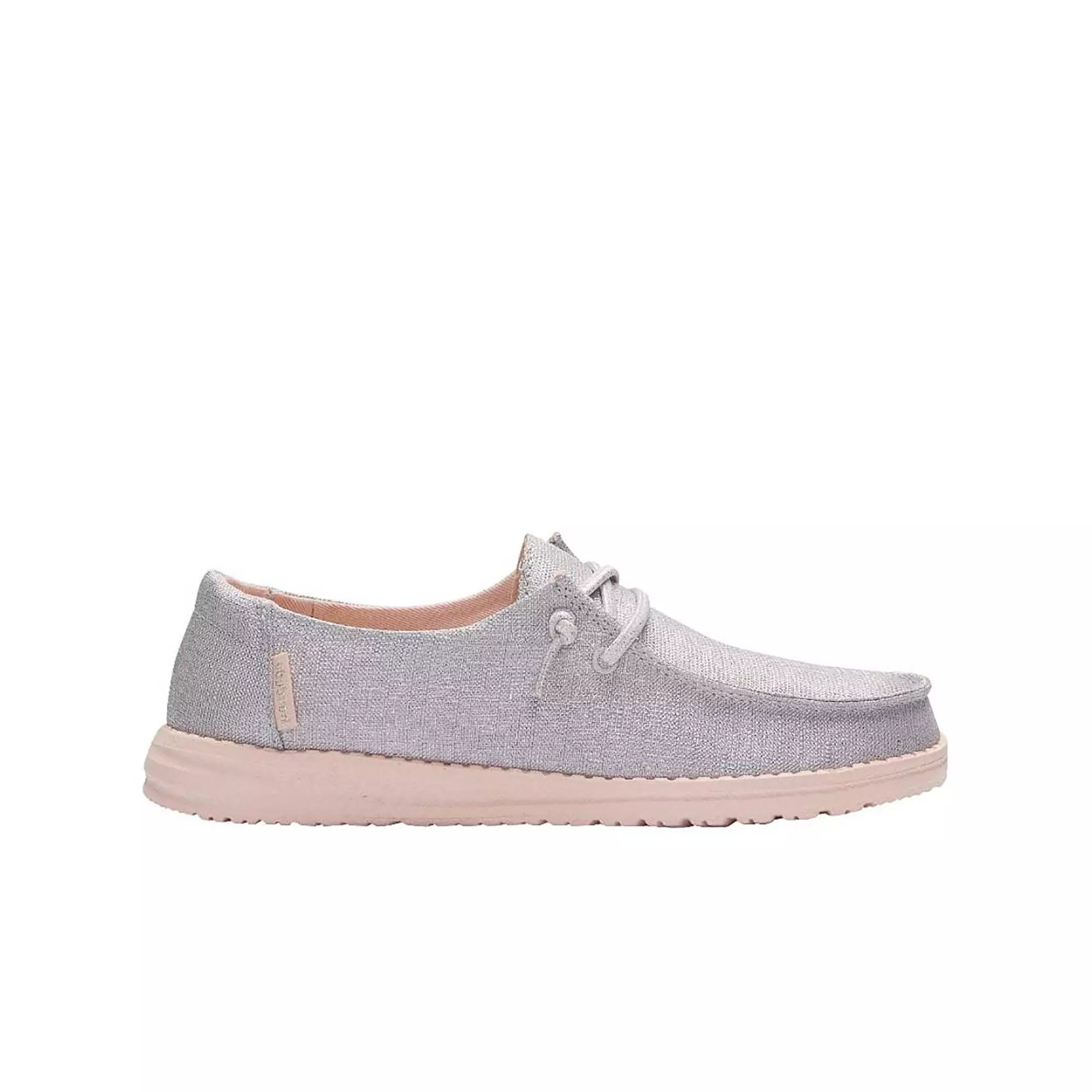 Hey Dude Wendy Youth Sparkling "Silver Peach" Grade School Girls' Shoe - SILVER