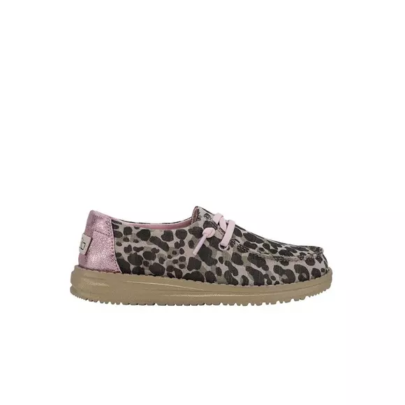 Hey Dude Girls Wendy Youth White Leopard Size