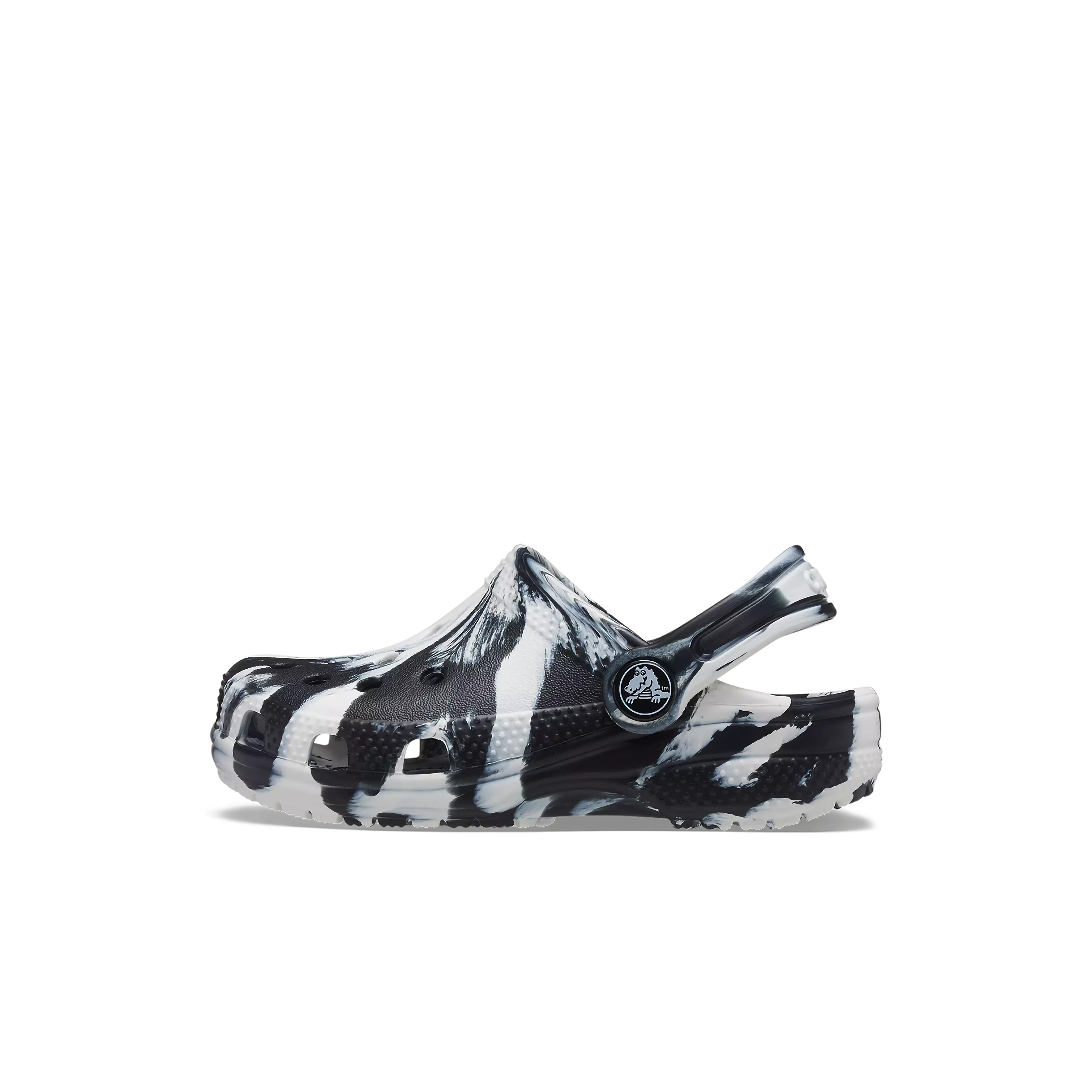 Crocs Classic Marbled "Black/White" Toddler Boys' Clog - BLACK/WHITE