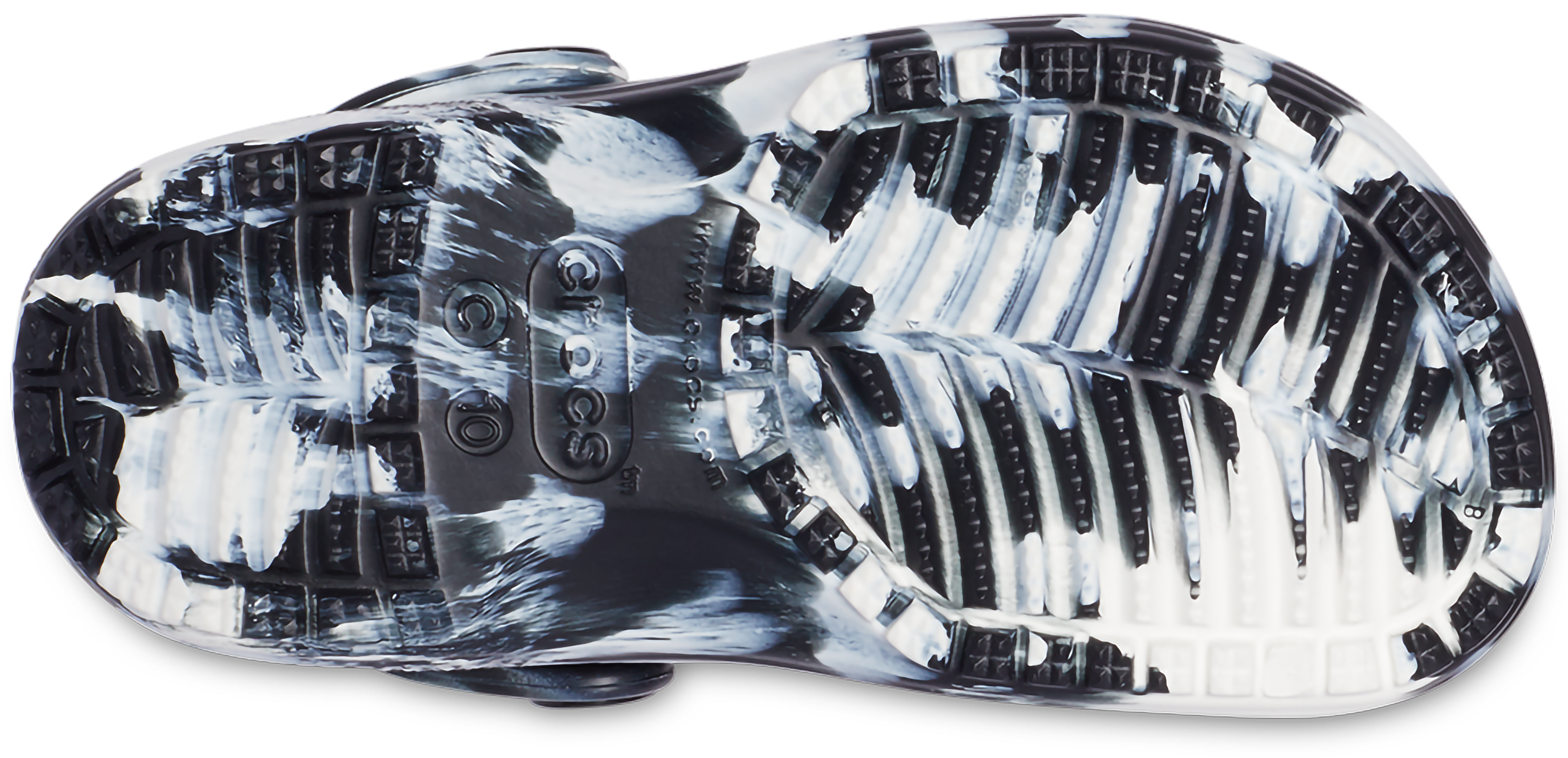 Crocs Classic Marbled "Black/White" Toddler Boys' Clog - BLACK/WHITE Thumbnail View 5