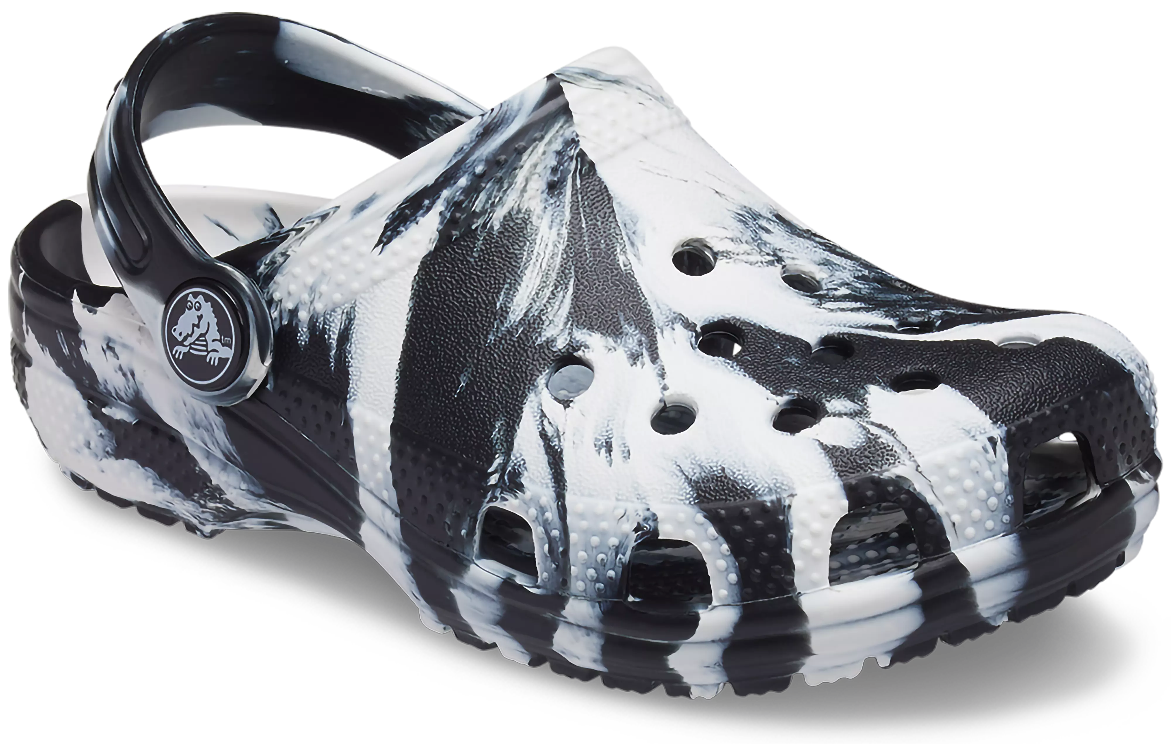 Crocs Classic Marbled "Black/White" Toddler Boys' Clog - BLACK/WHITE