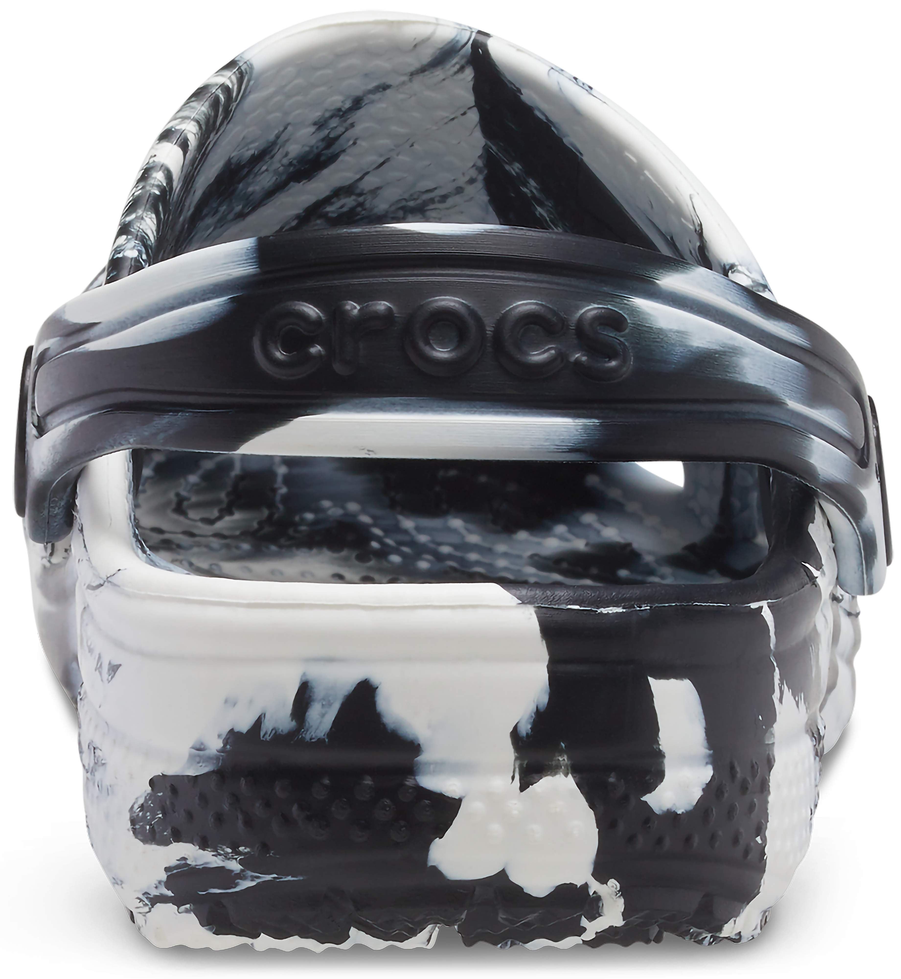 Crocs Classic Marbled "Black/White" Toddler Boys' Clog - BLACK/WHITE Thumbnail View 7