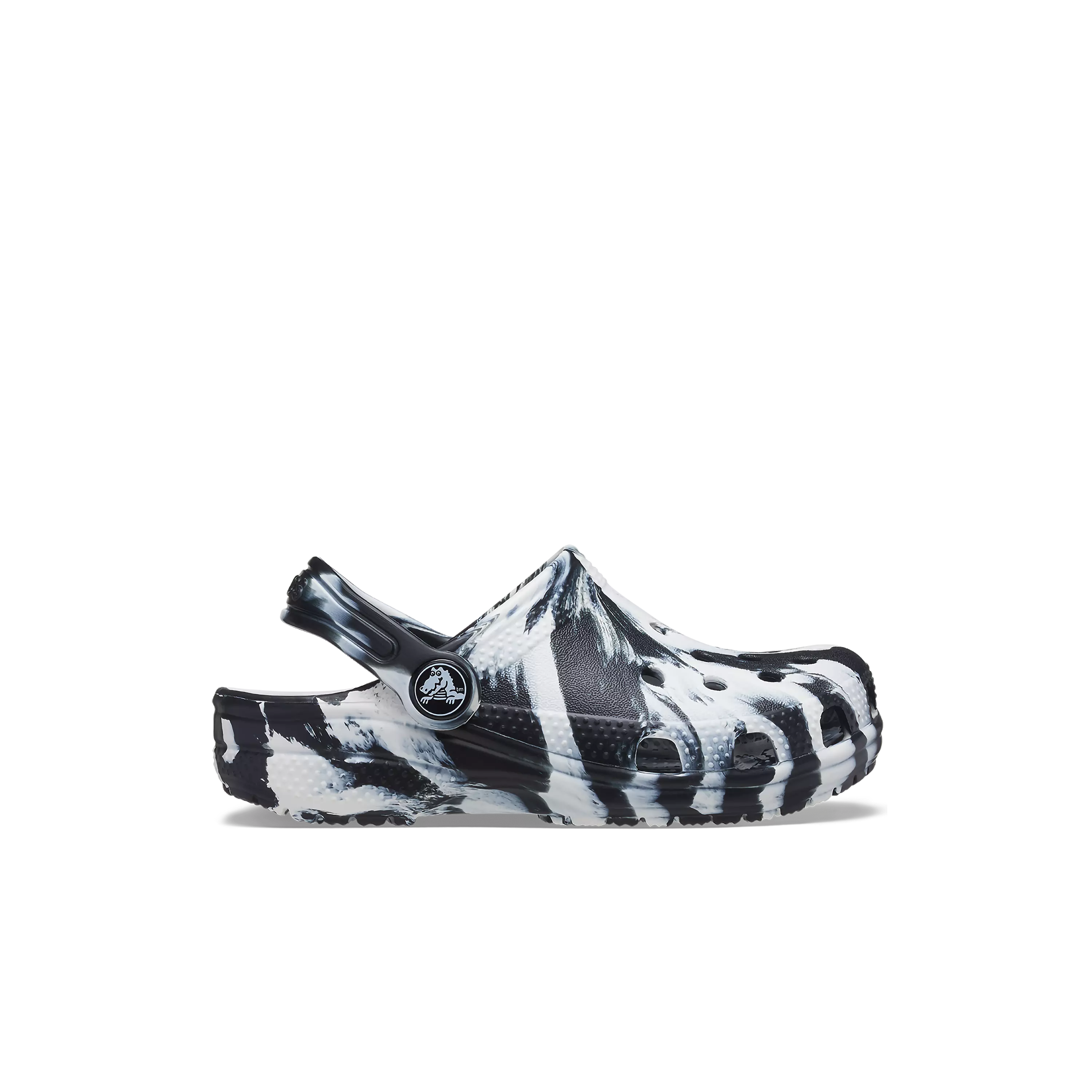Crocs Classic Marbled "Black/White" Toddler Boys' Clog - BLACK/WHITE