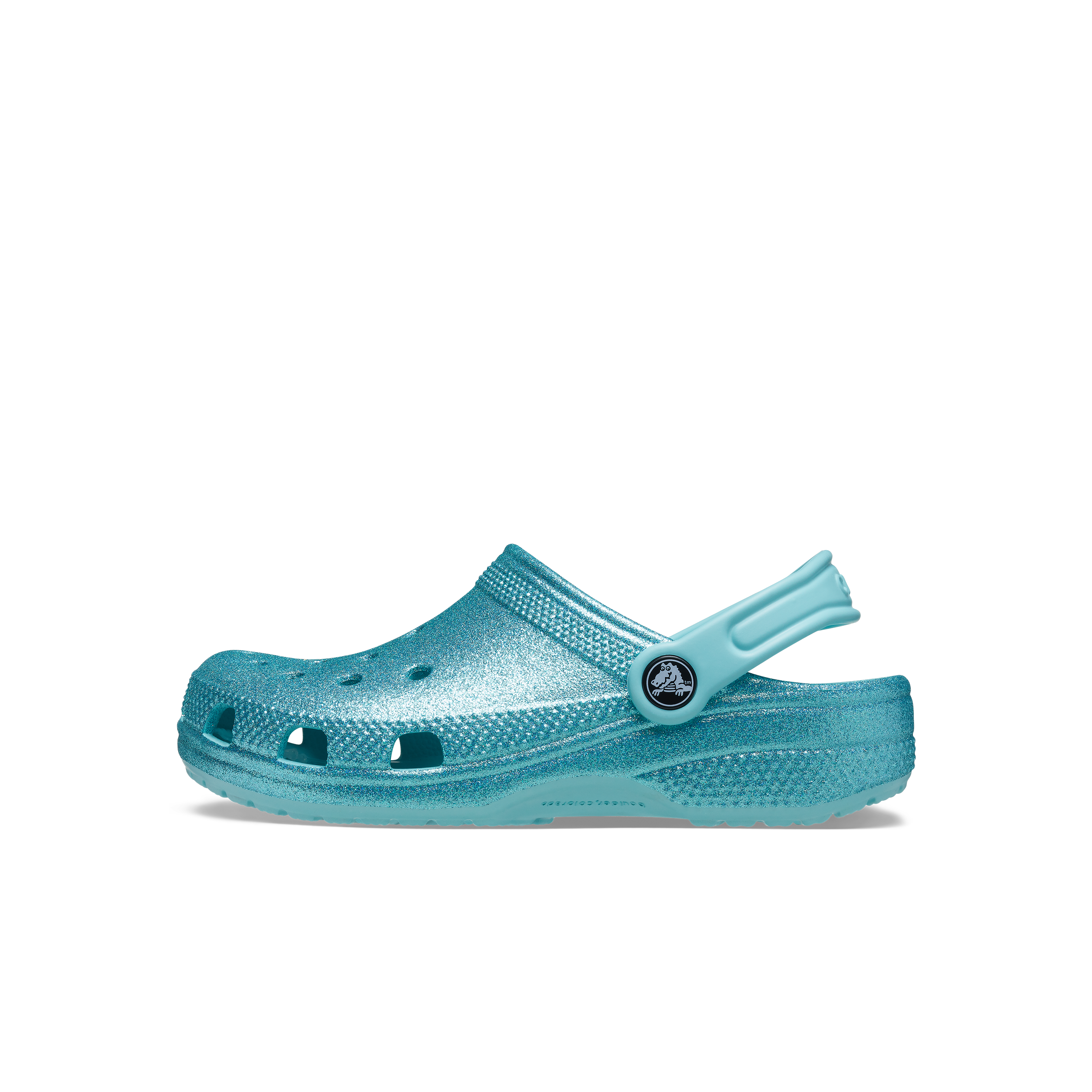 Crocs Classic Glitter Clogs, Blue, 4