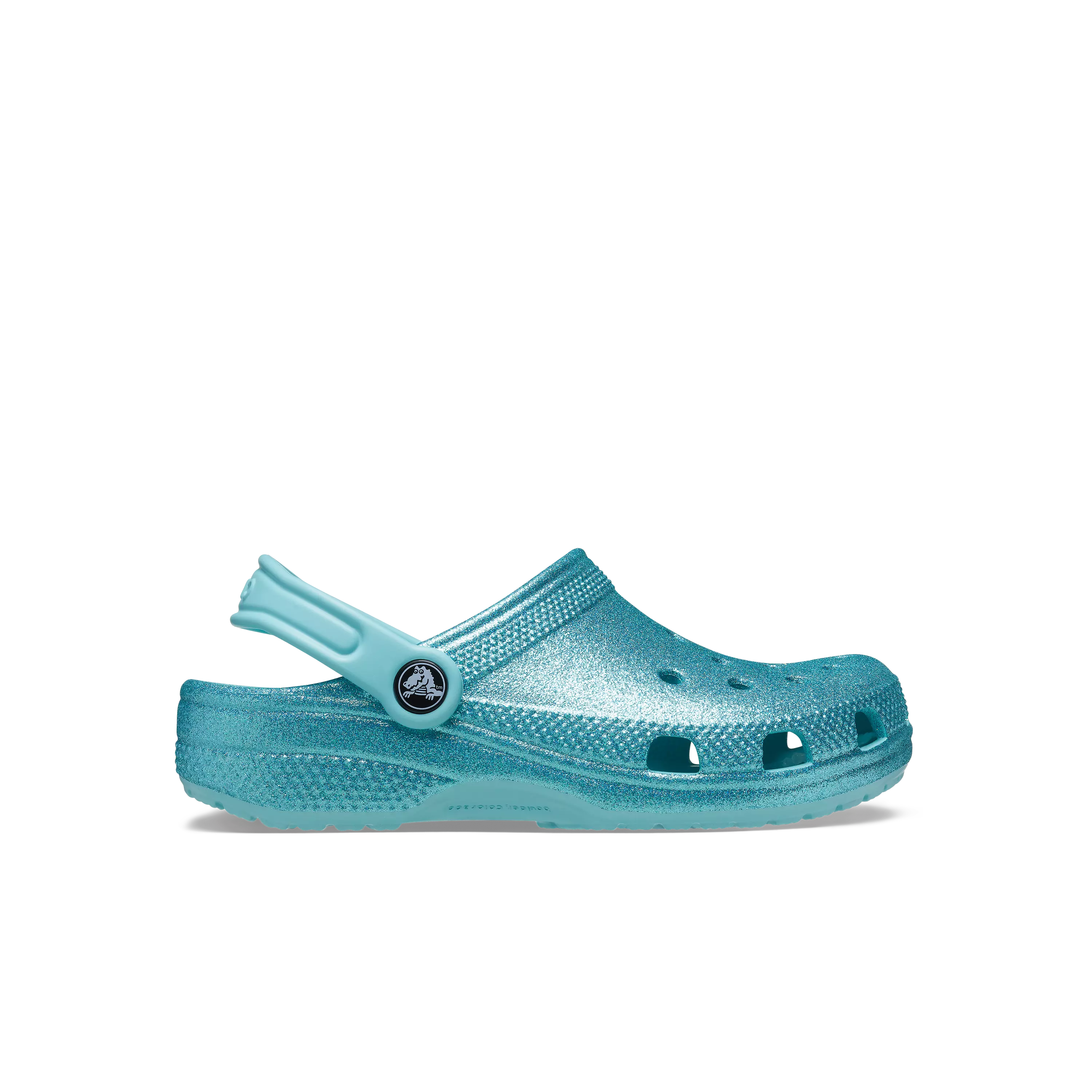 Crocs Classic Glitter "Ice Blue" Grade School Girls' Clog - LT BLUE