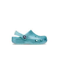Crocs Classic Glitter "Ice Blue" Toddler Girls' Clog - LT BLUE
