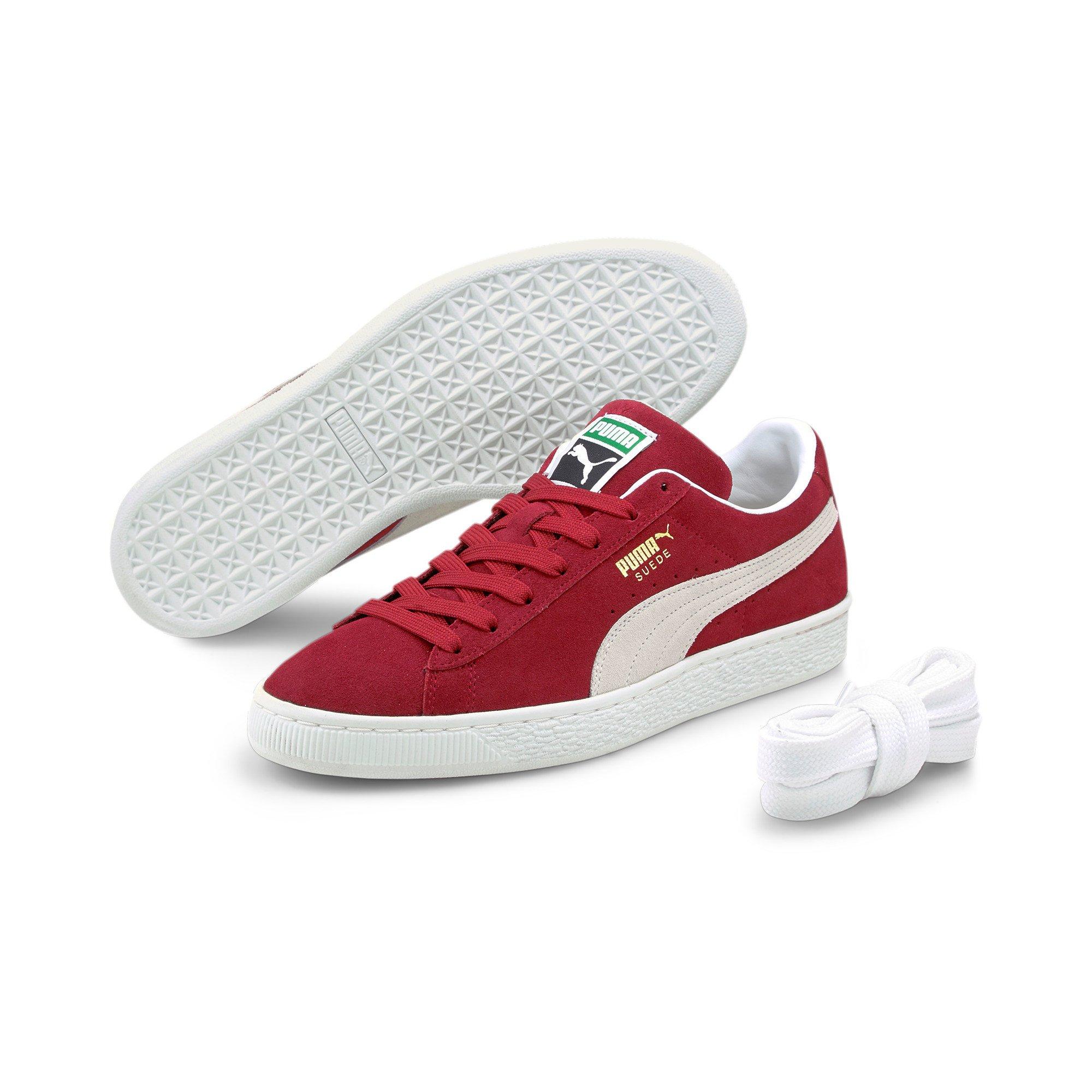 maroon suede puma shoes