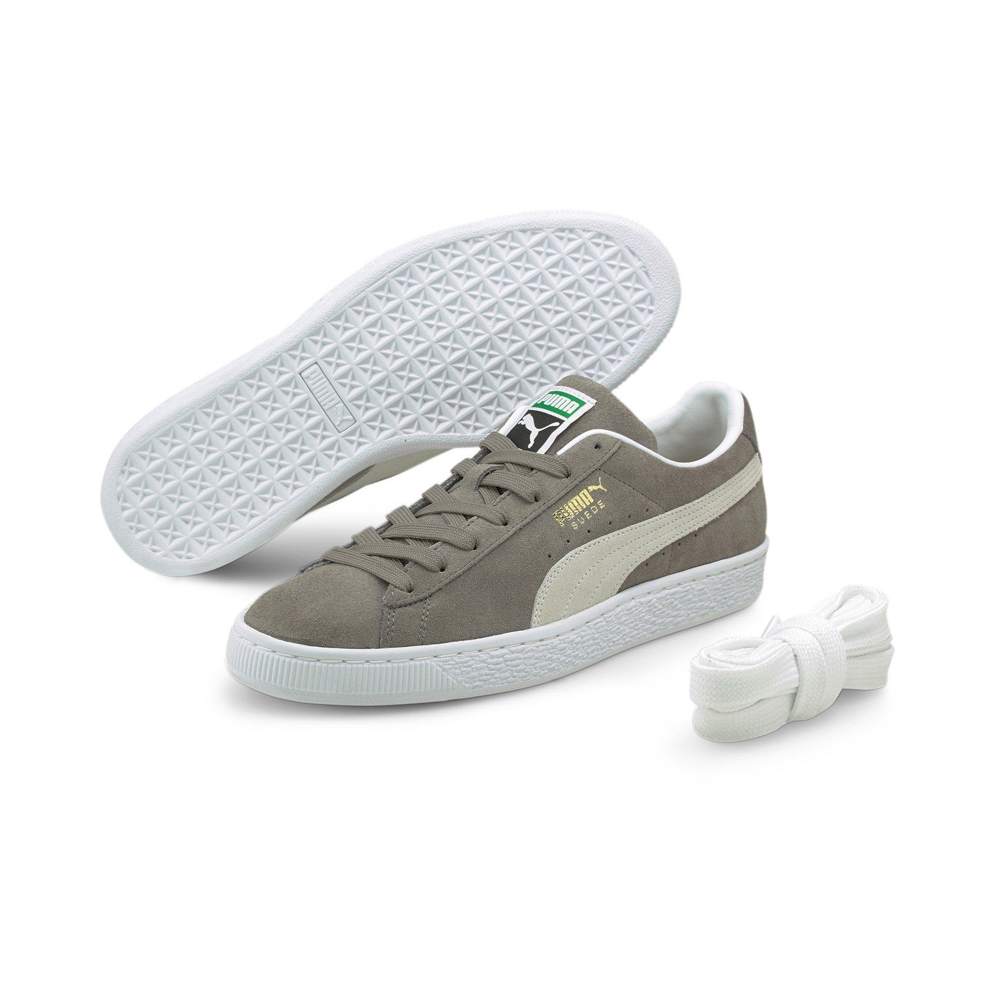 puma suede gray white