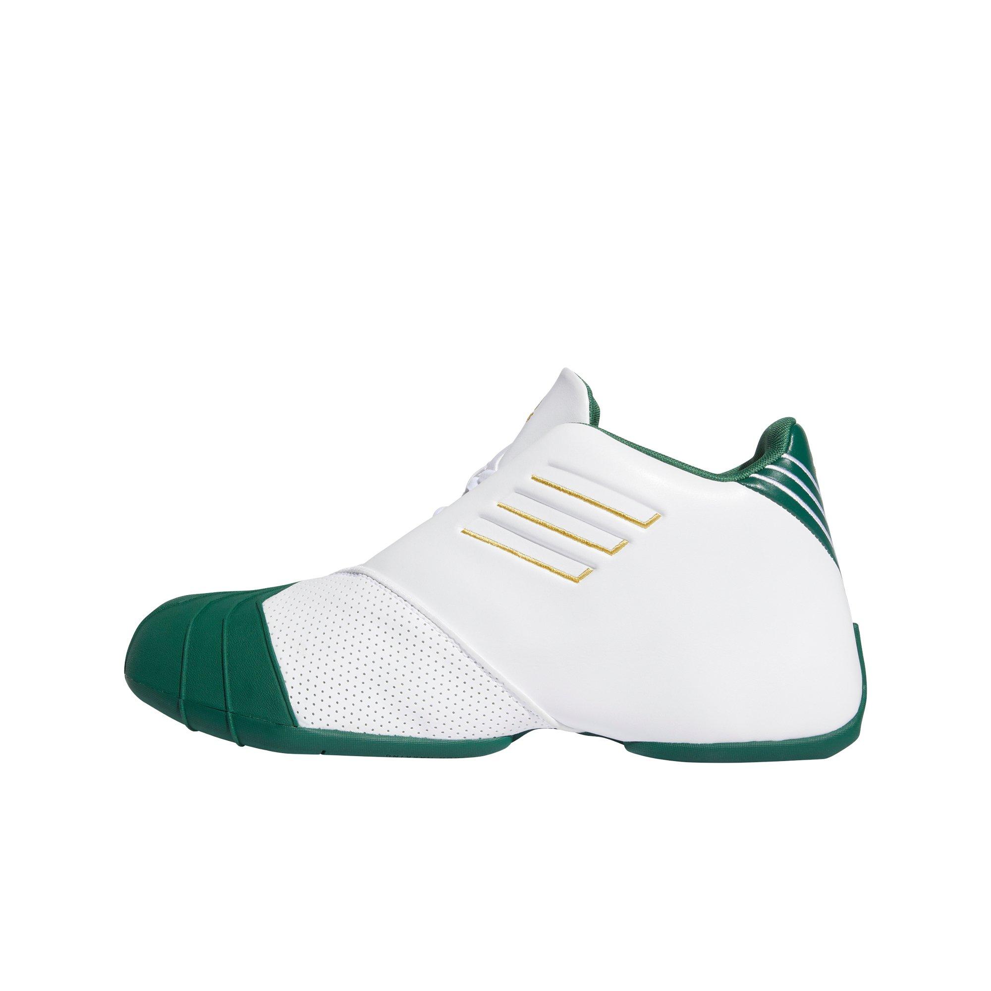 adidas T-Mac 1 Ftwr White/Gold Metallic/Team Dark Green Men's Basketball  Shoe