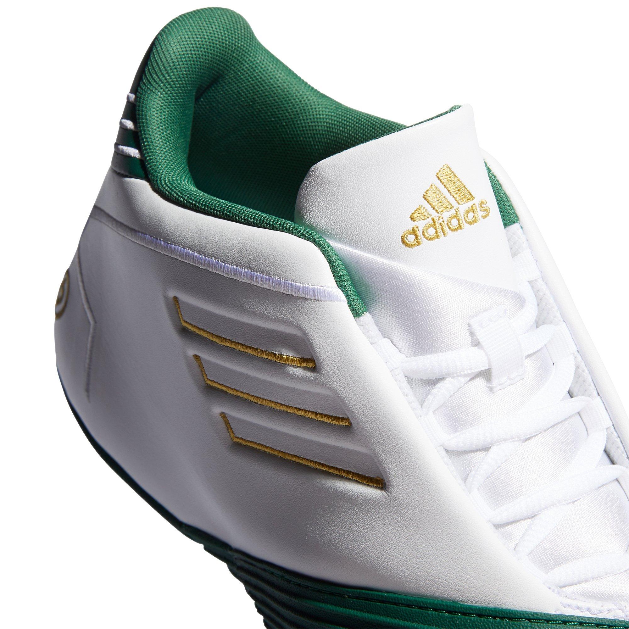 adidas T-Mac 1 Ftwr White/Gold Metallic/Team Dark Green Men's Basketball  Shoe