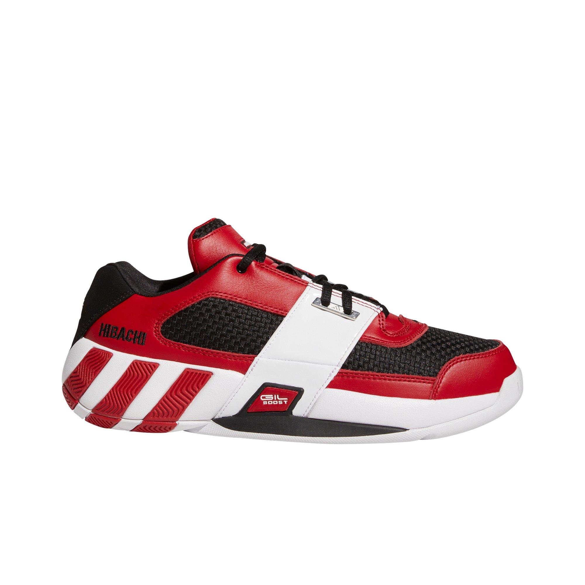 Adidas basketball shoes black red