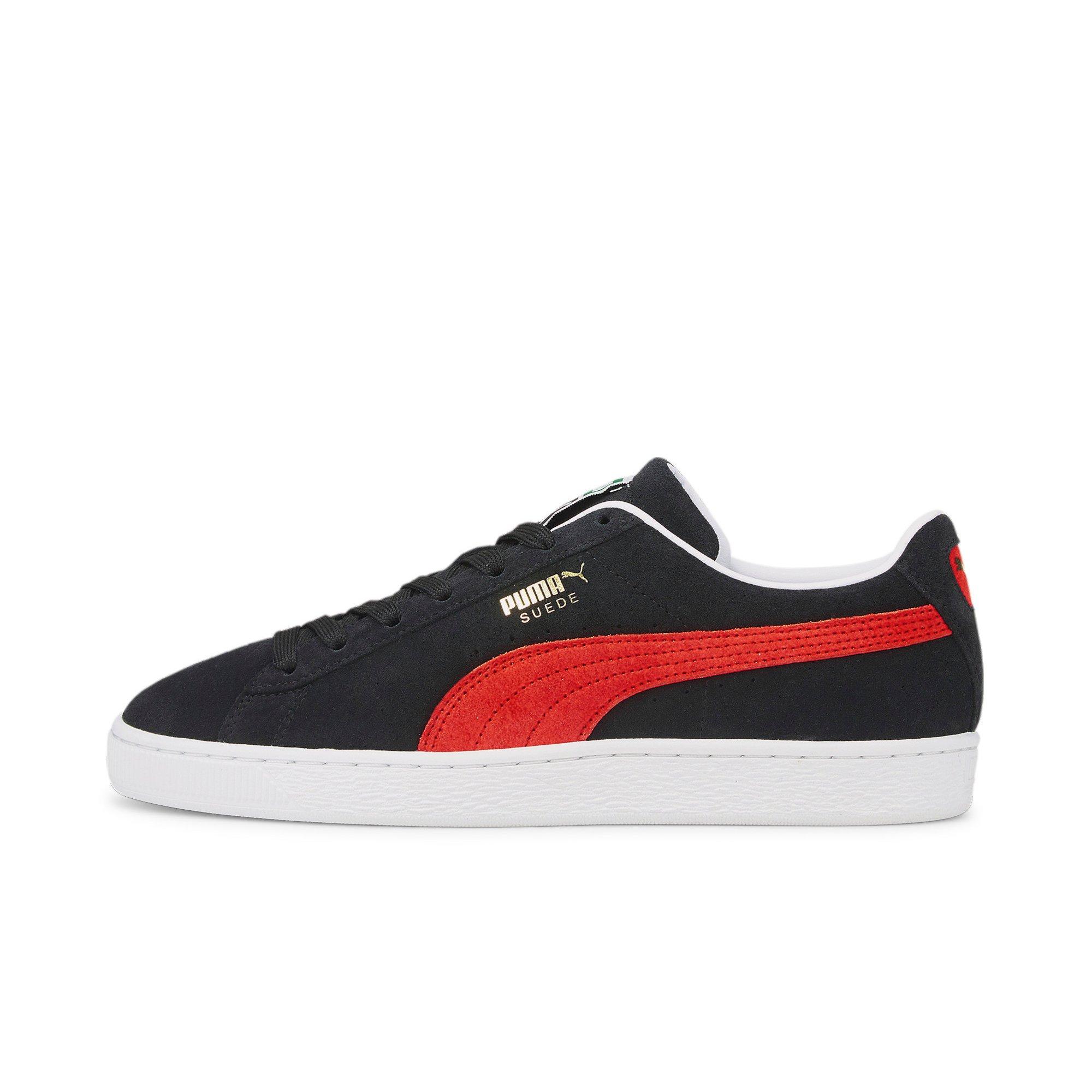 puma shoes black and red