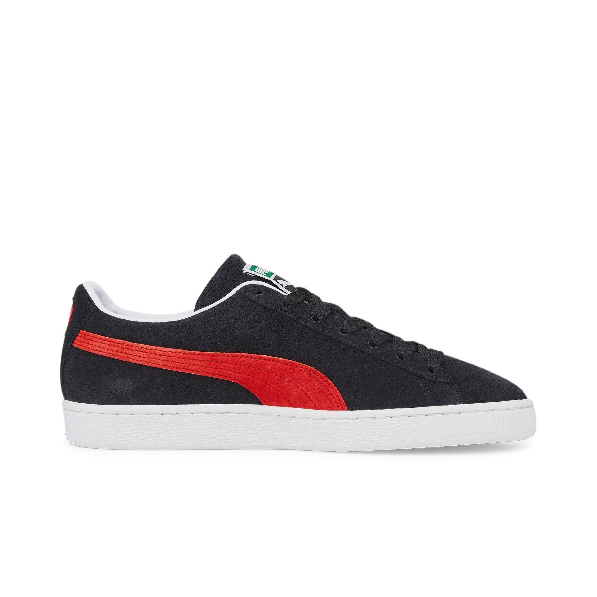 Puma suede store black and red