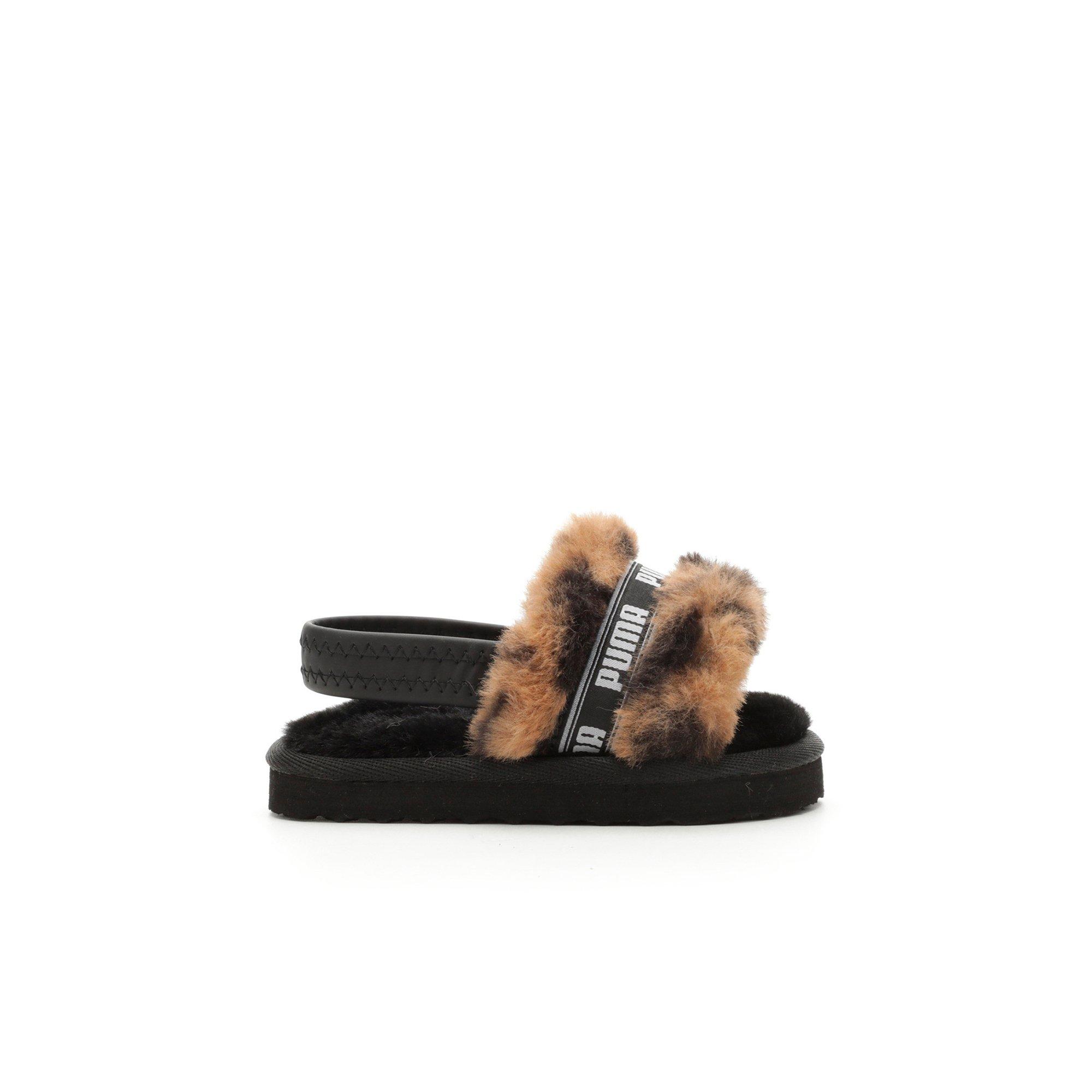 PUMA Fluff Cheetah Toddler Girls Slide Hibbett