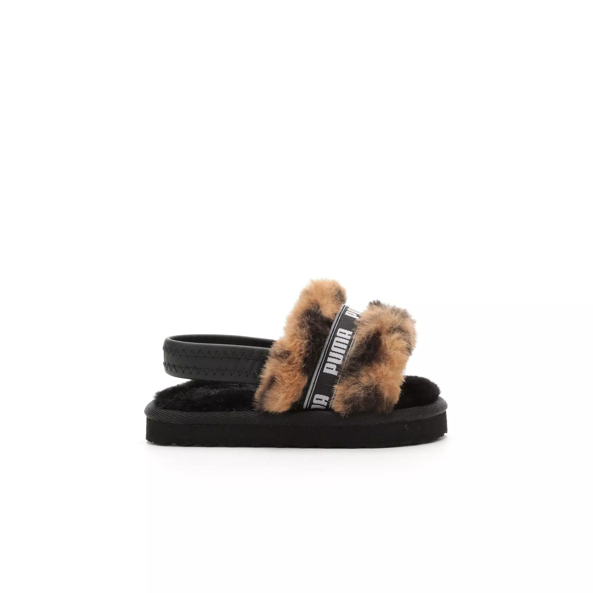 PUMA Fluff "Cheetah" Toddler Girls' Slide - BLACK