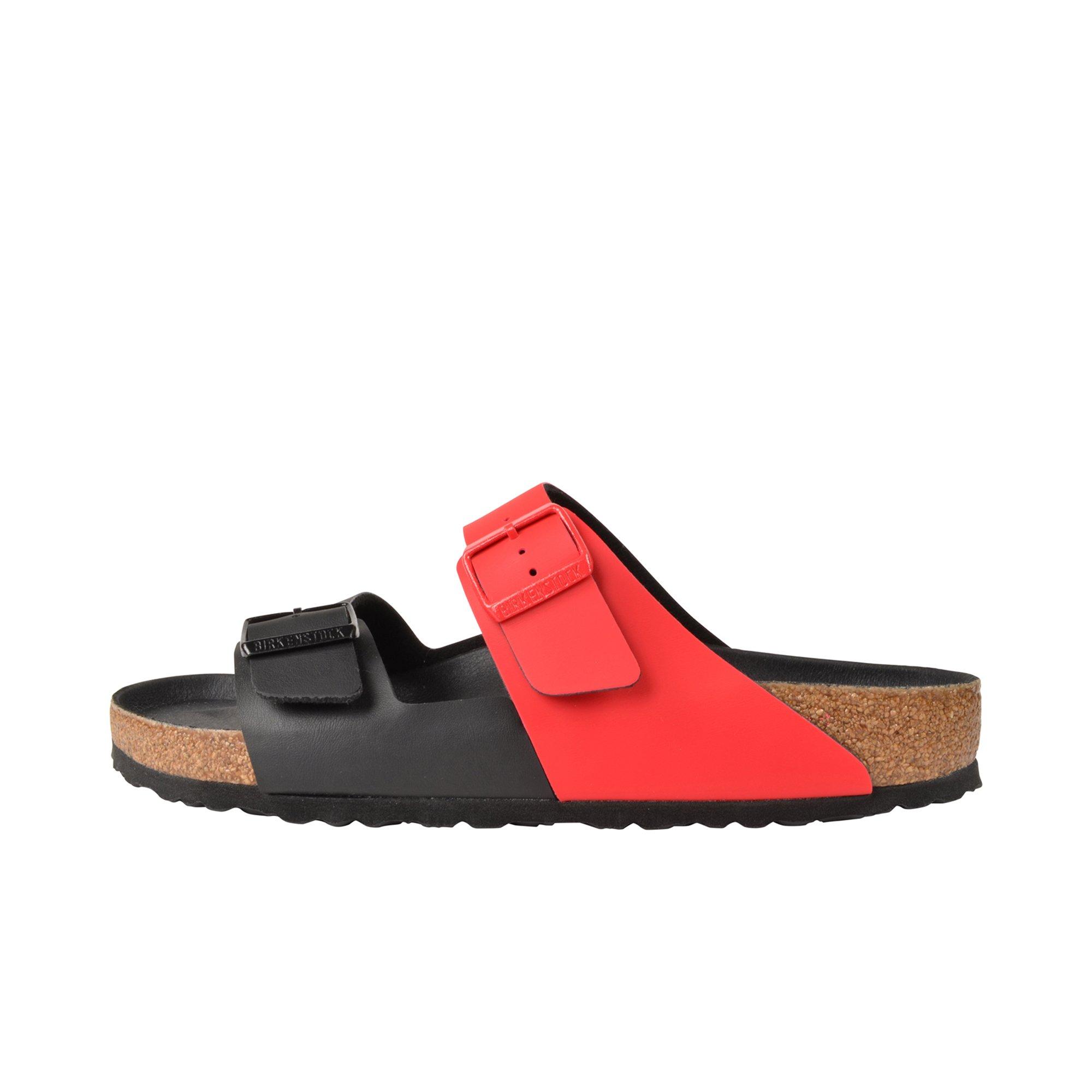 Black and red discount birkenstocks