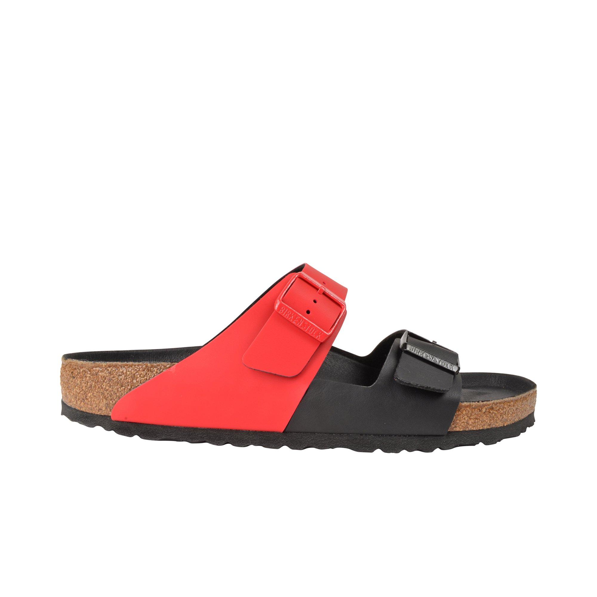 Black and 2024 red birkenstocks