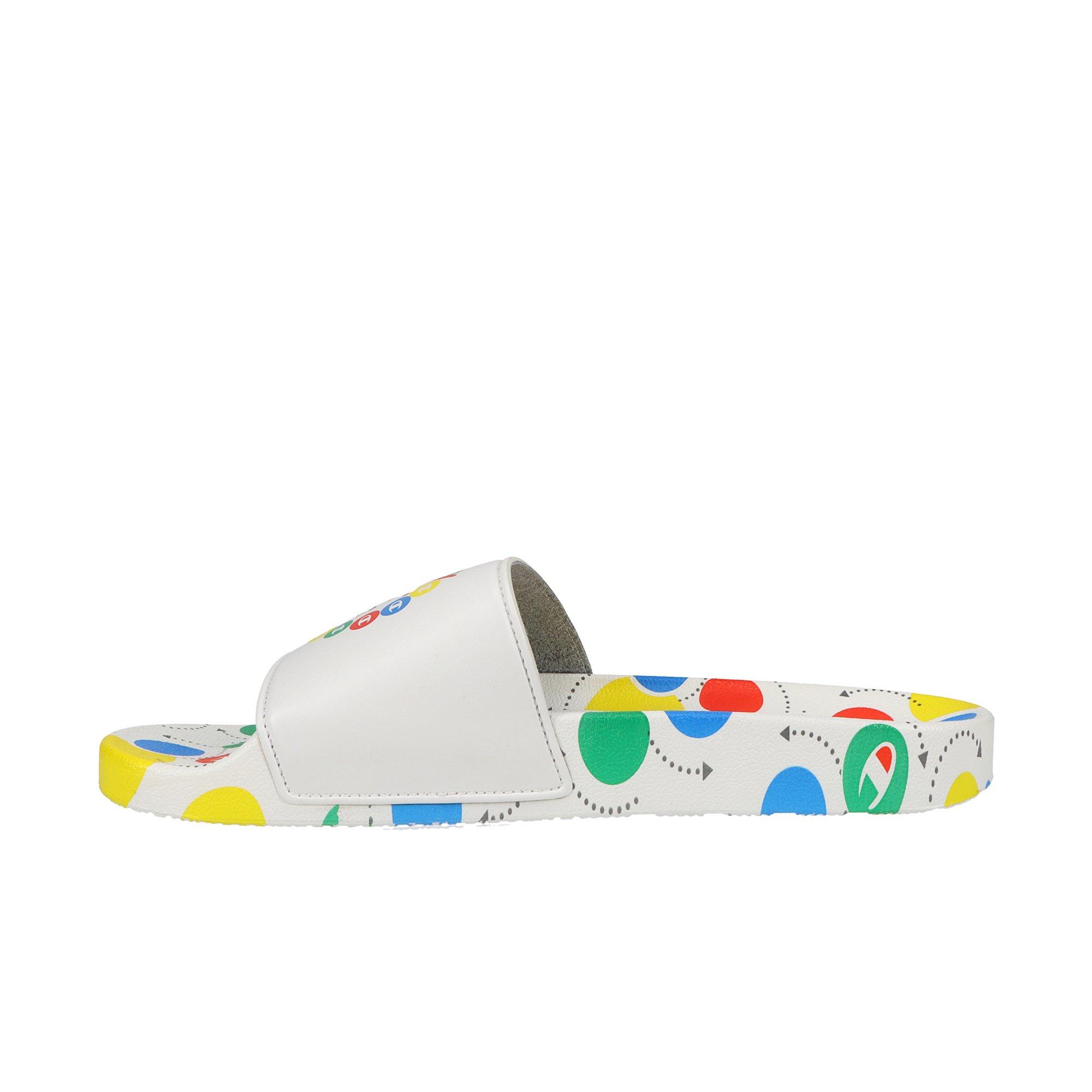 White rainbow hot sale champion slides