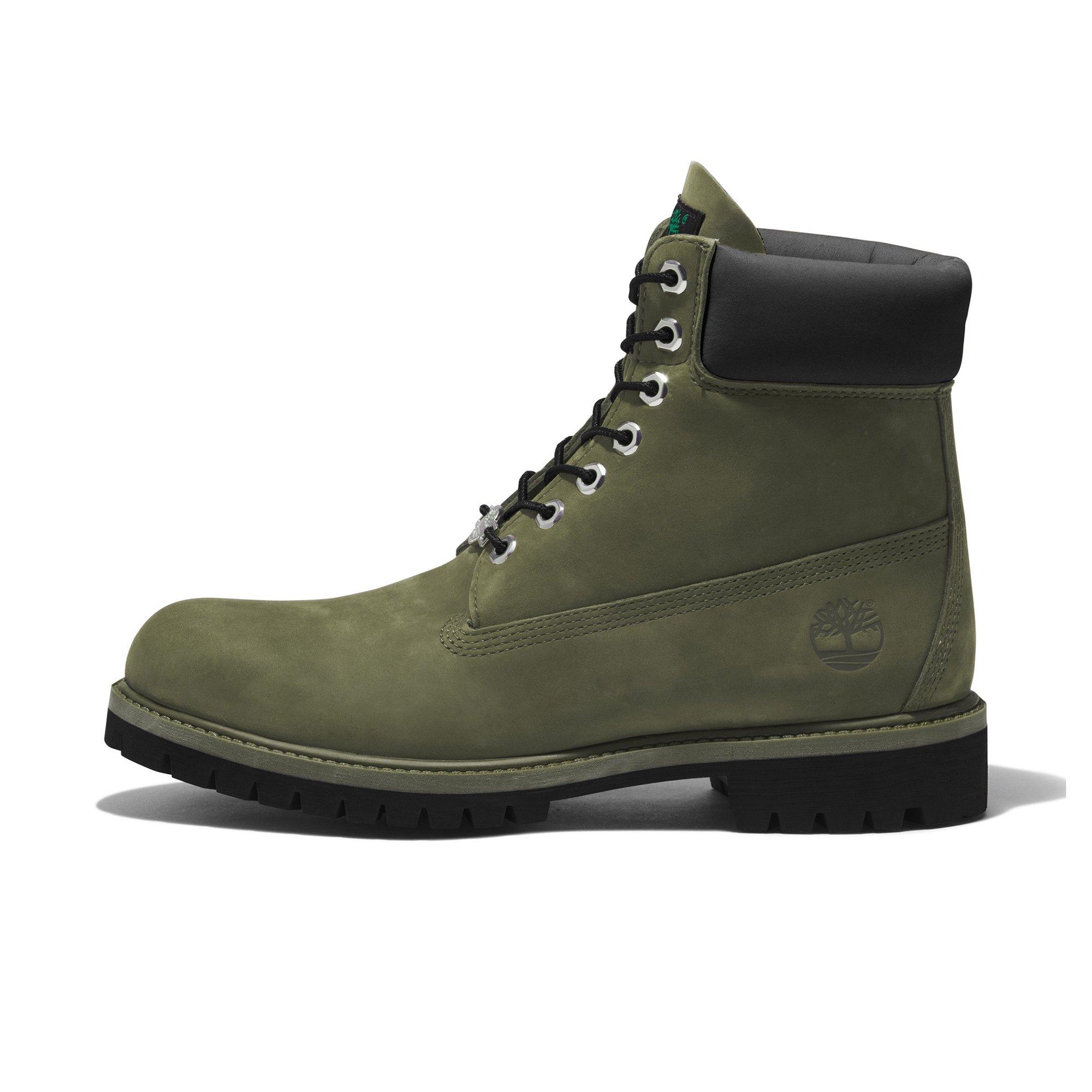 Green and black timberlands on sale