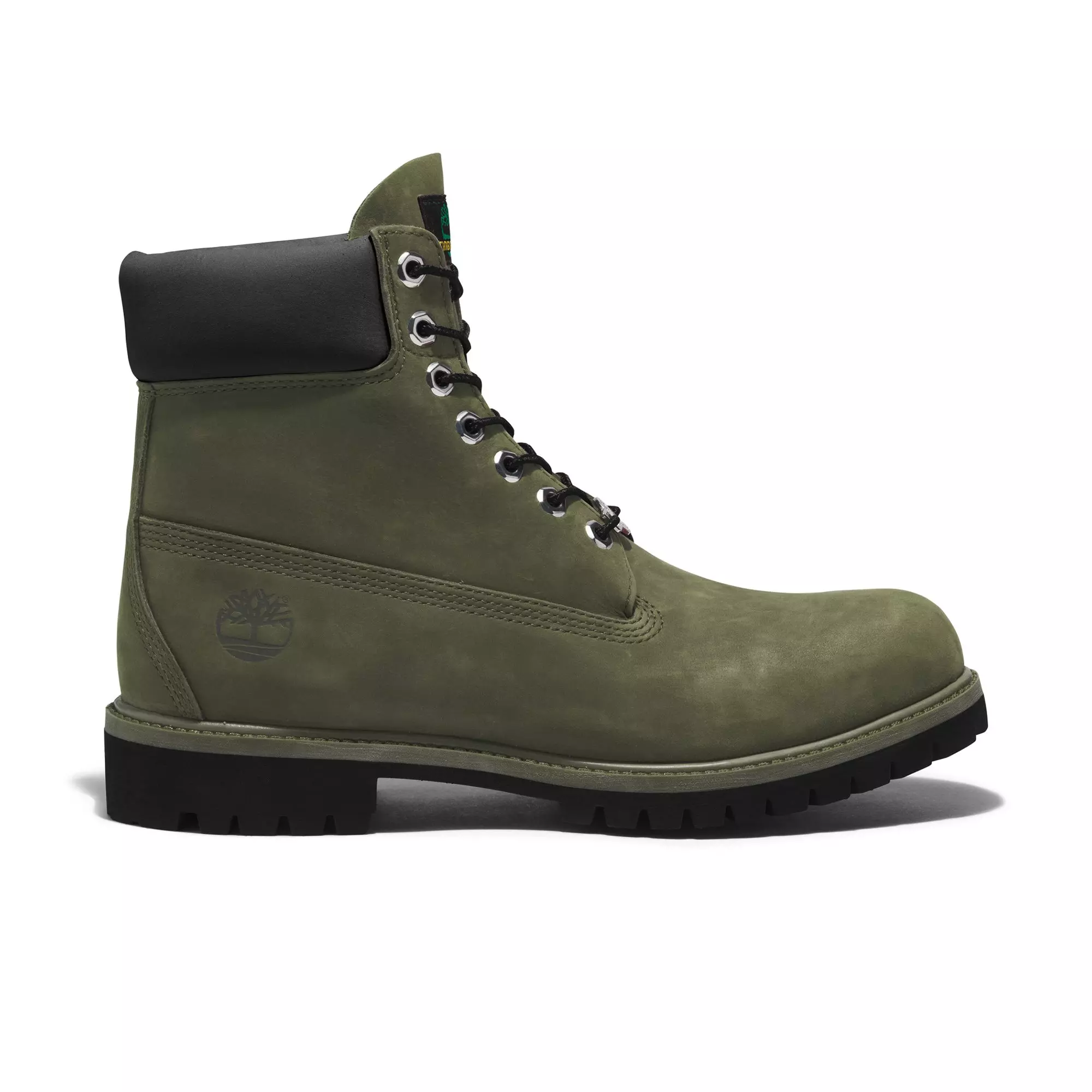 Timberland Premium 6-Inch "Dark Nubuck Green/Black" Men's Boot - GREEN/BLACK