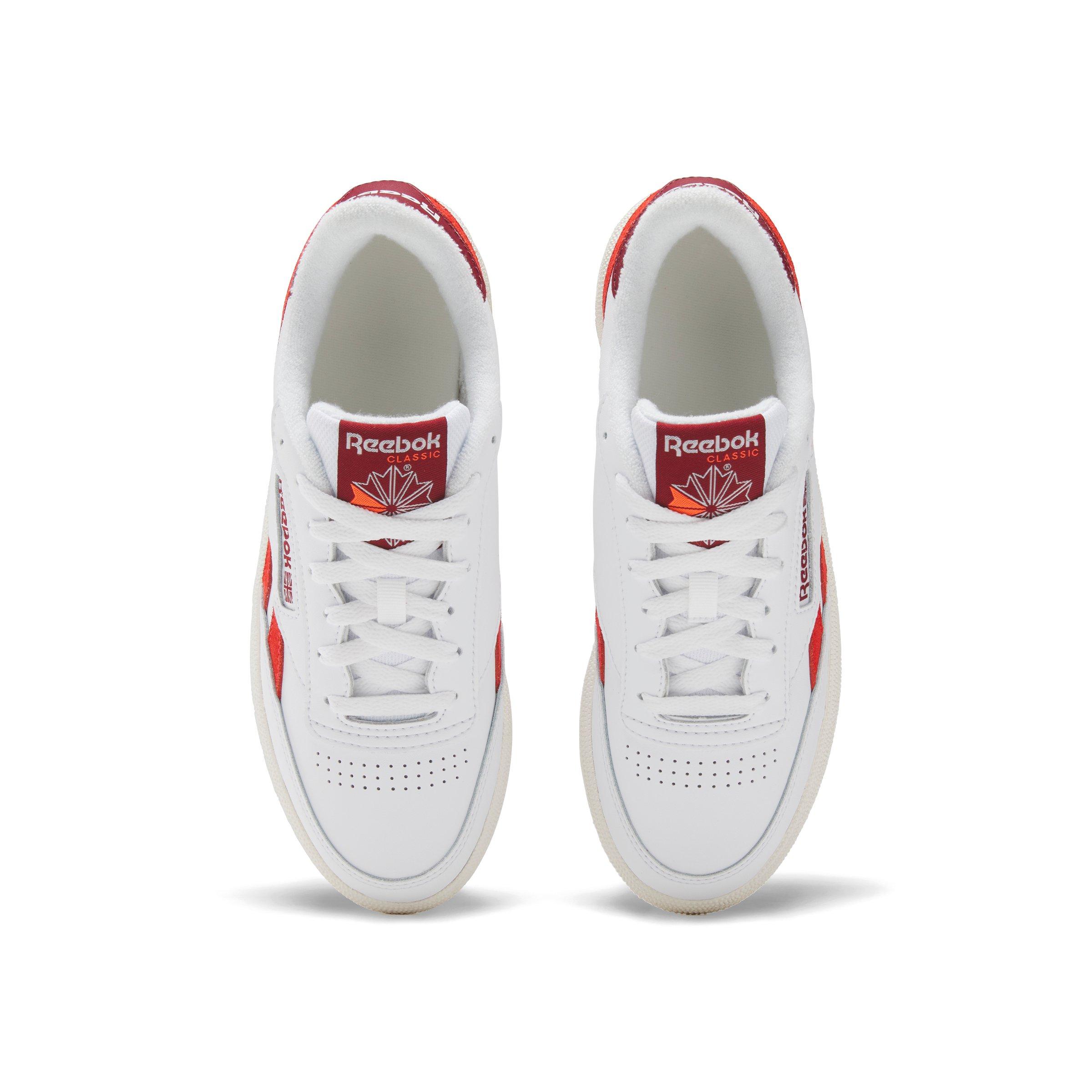 Reebok Club C Revenge "White/Red/Maroon" Women's Shoe - WHITE/RED/MAROON Thumbnail View 4