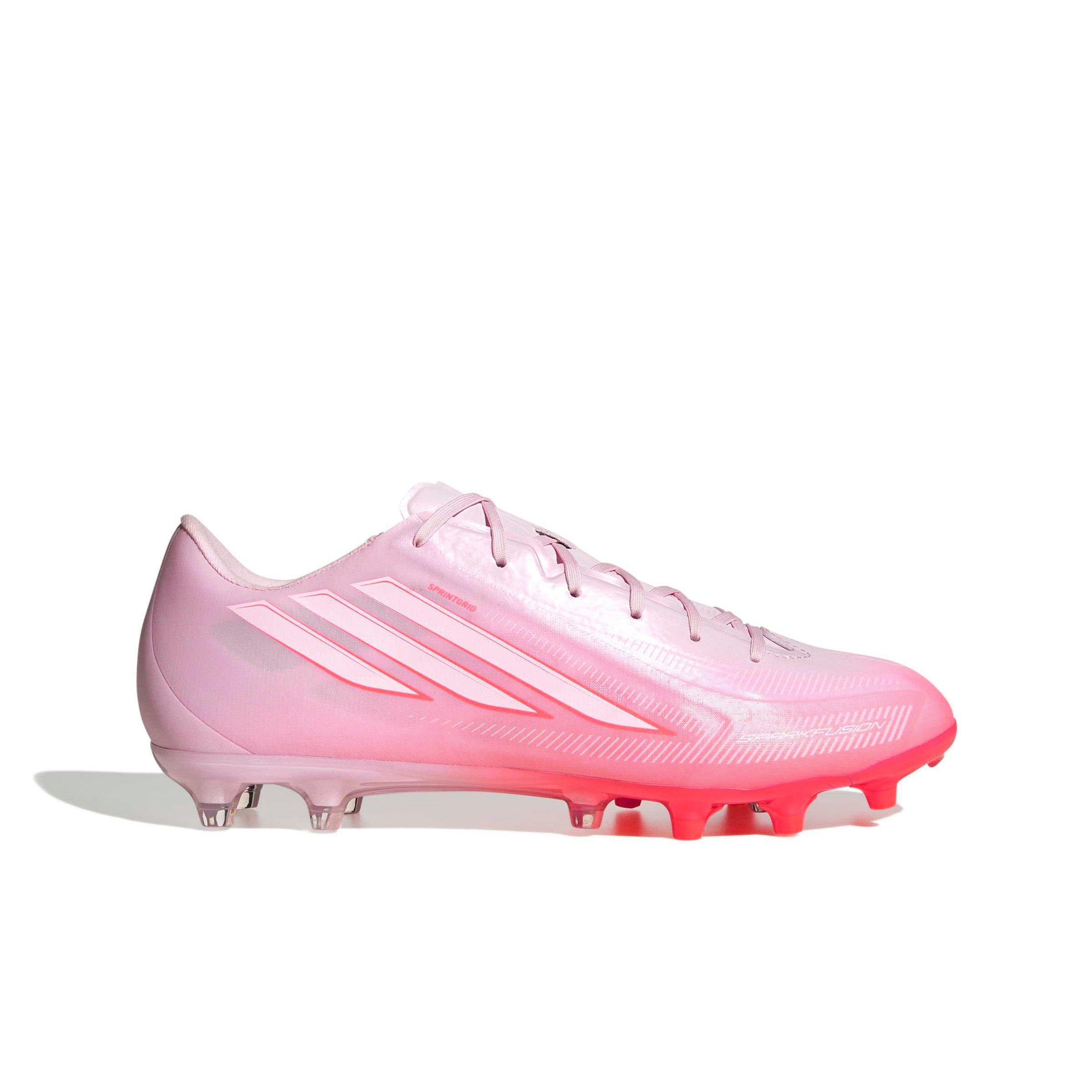 adidas F50 Sparkfusion League MG "Solar Turbo/Ftwr White/Distilled Pink" Women's Soccer Cleat - SOLAR/WHITE/PINK