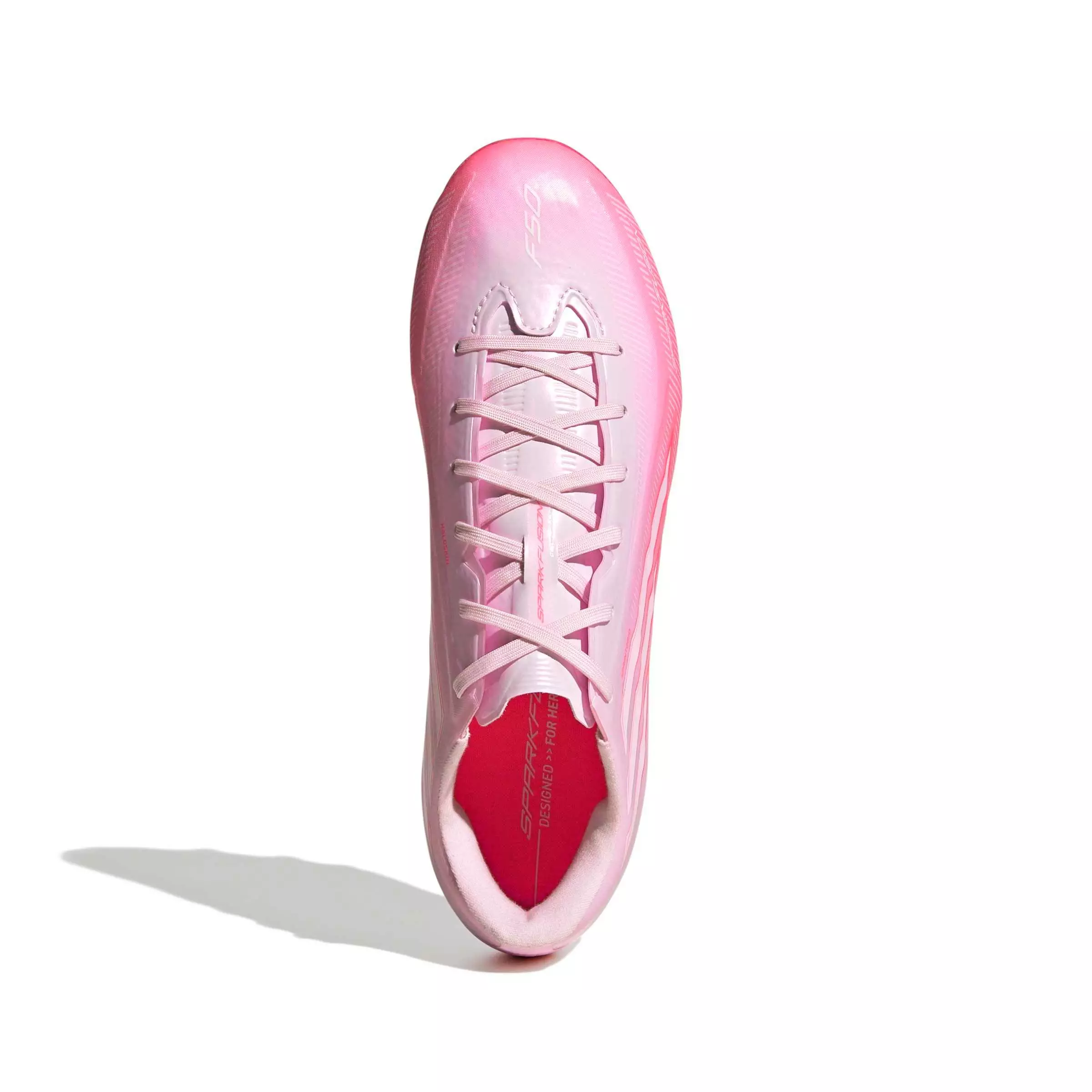 adidas F50 Sparkfusion League MG "Solar Turbo/Ftwr White/Distilled Pink" Women's Soccer Cleat - SOLAR/WHITE/PINK
