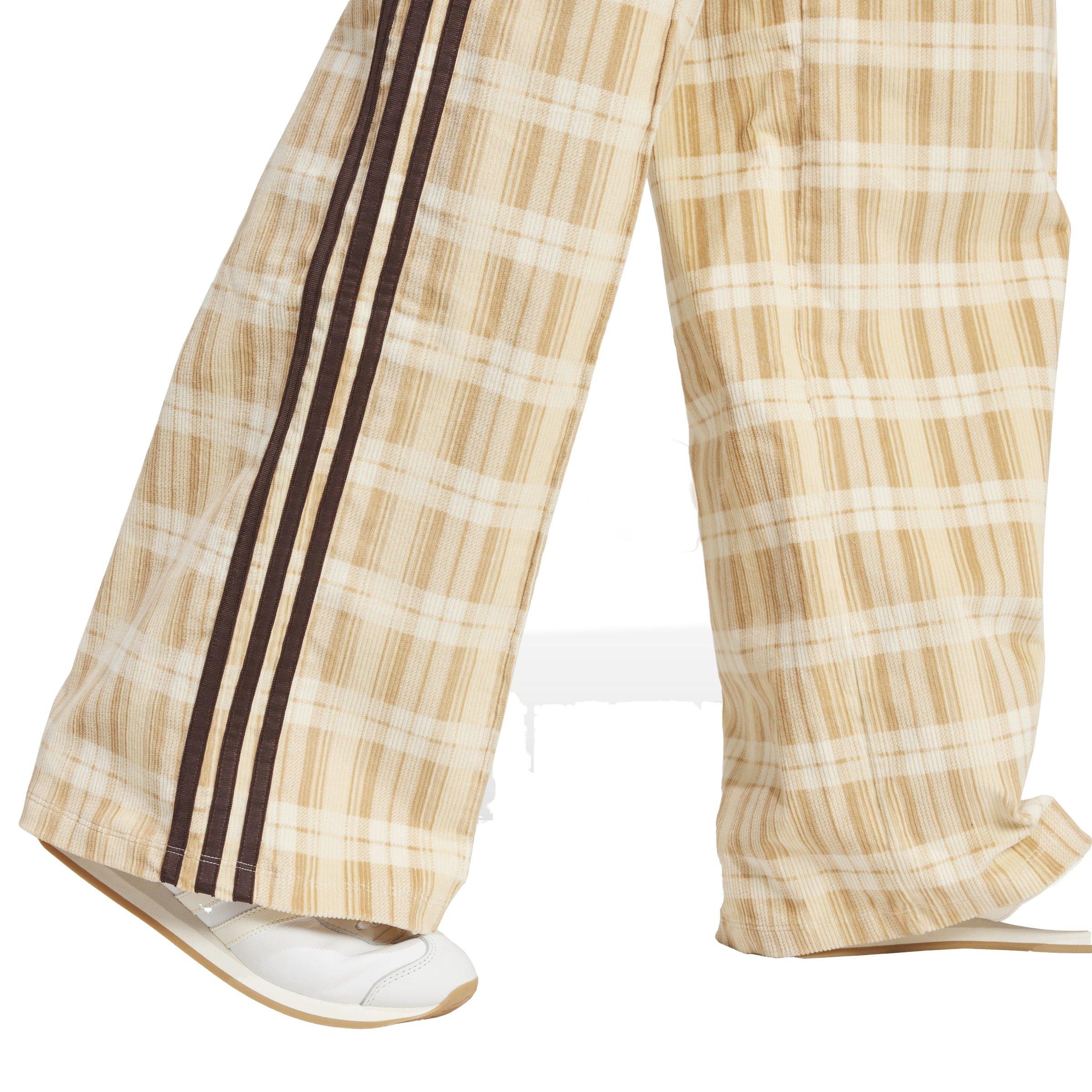 adidas Originals Women's Corduroy Tartan Wide Leg Trousers