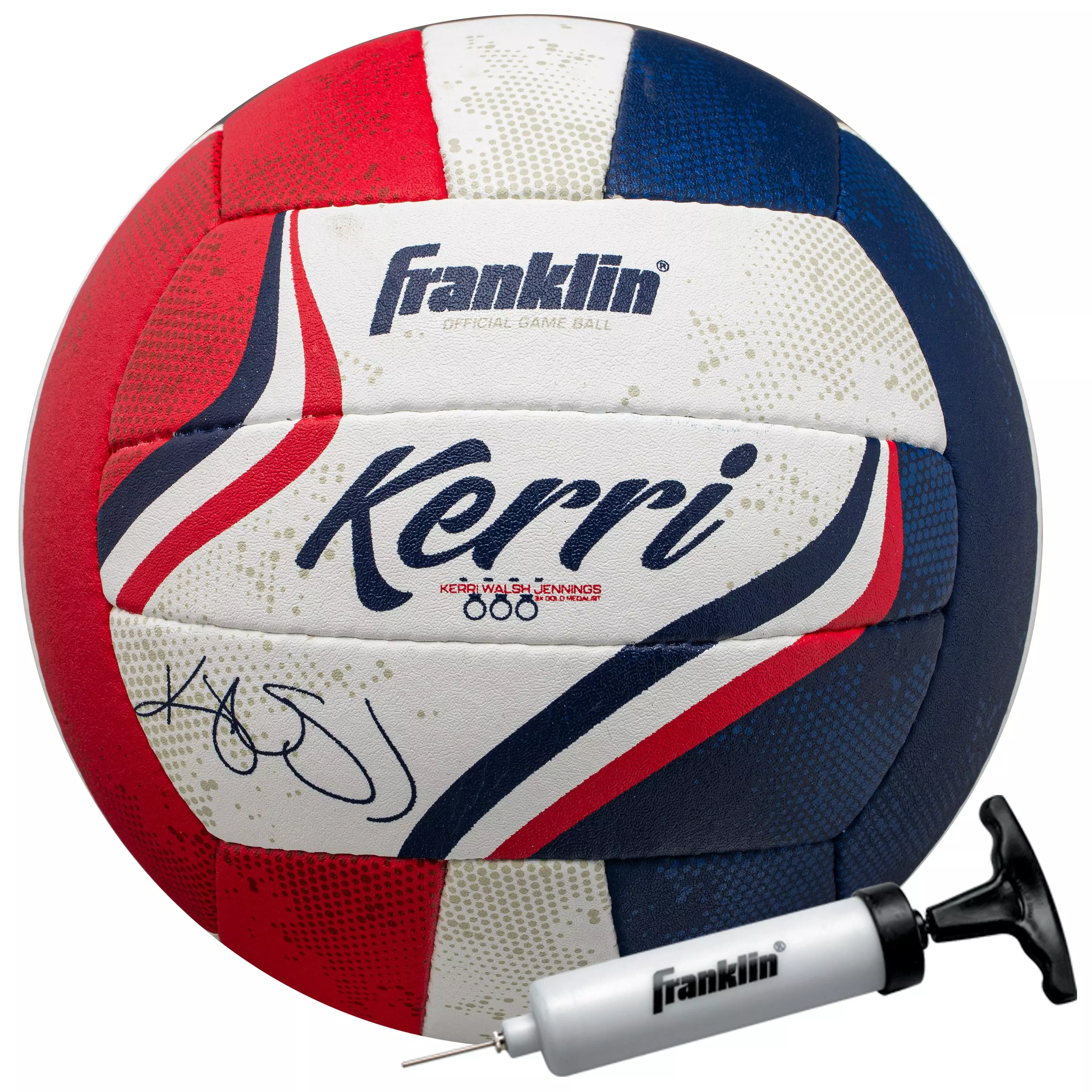 Franklin Sports Kerri Walsh Official Beach Volleyball - Red/White/Blue - RED/WHITE/BLUE