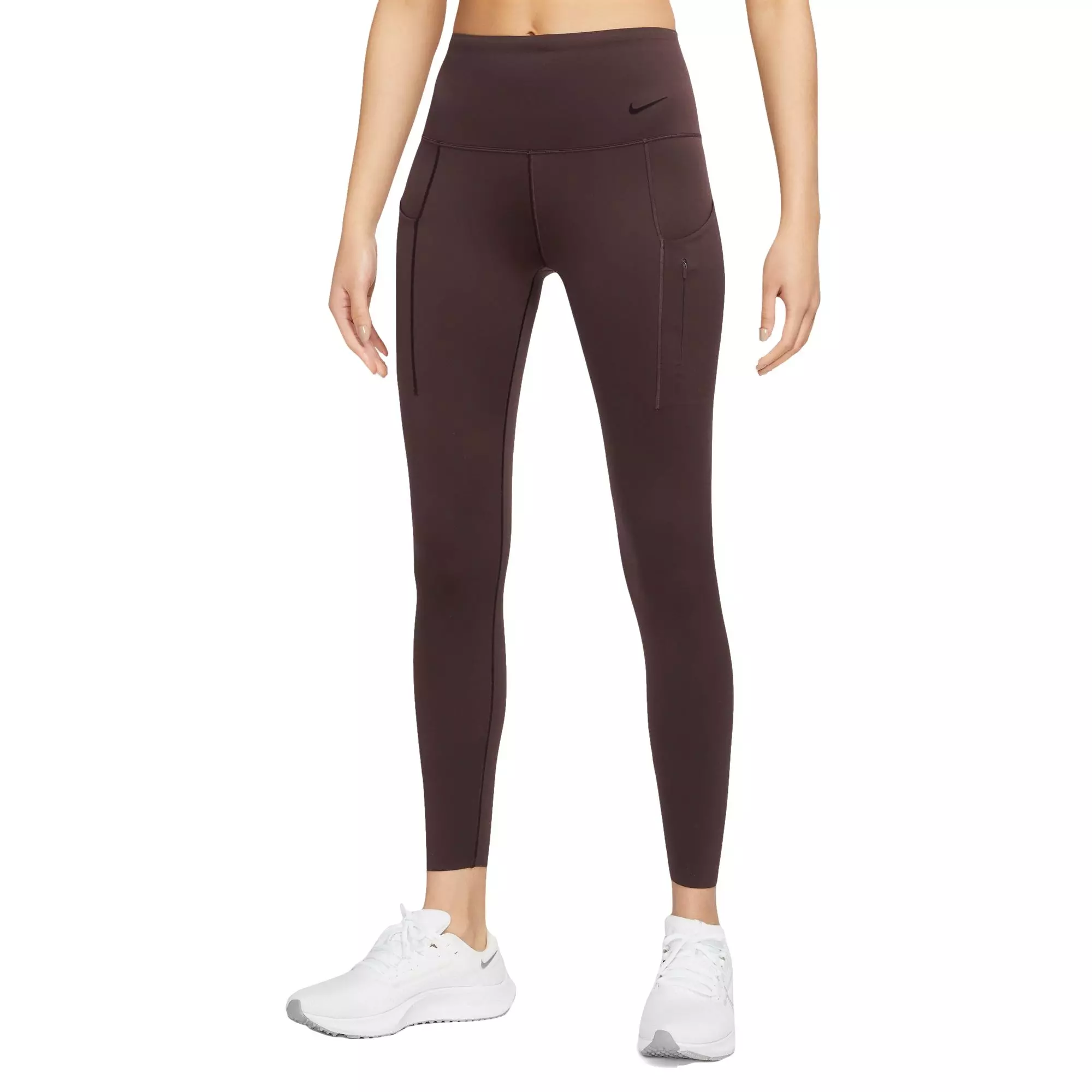 Nike Women's Dri-FIT Go Firm Support High-Rise 7/8 Leggings with Pockets - BROWN