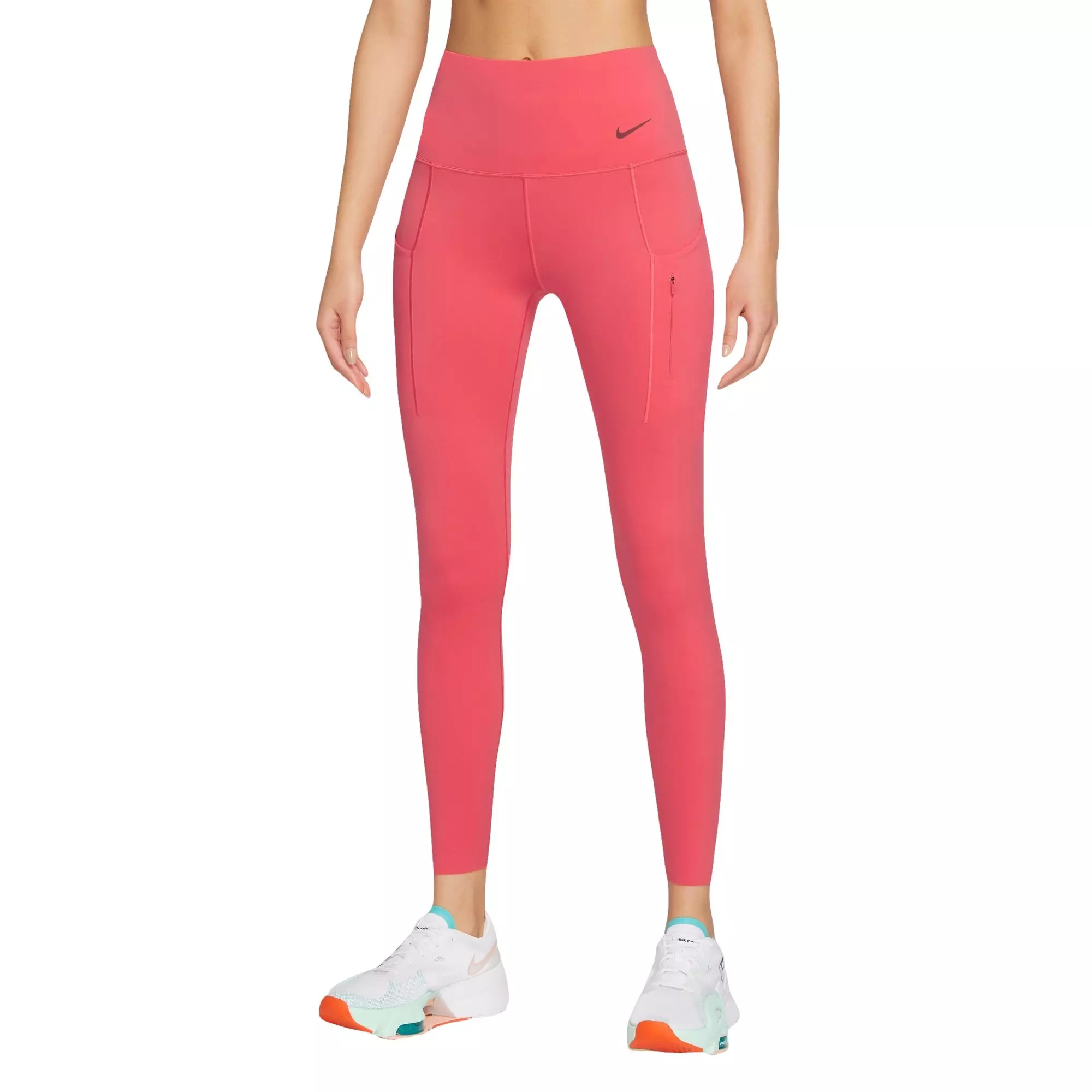 Nike Women's Dri-FIT Go Firm Support High-Rise 7/8 Leggings with Pockets - PINK