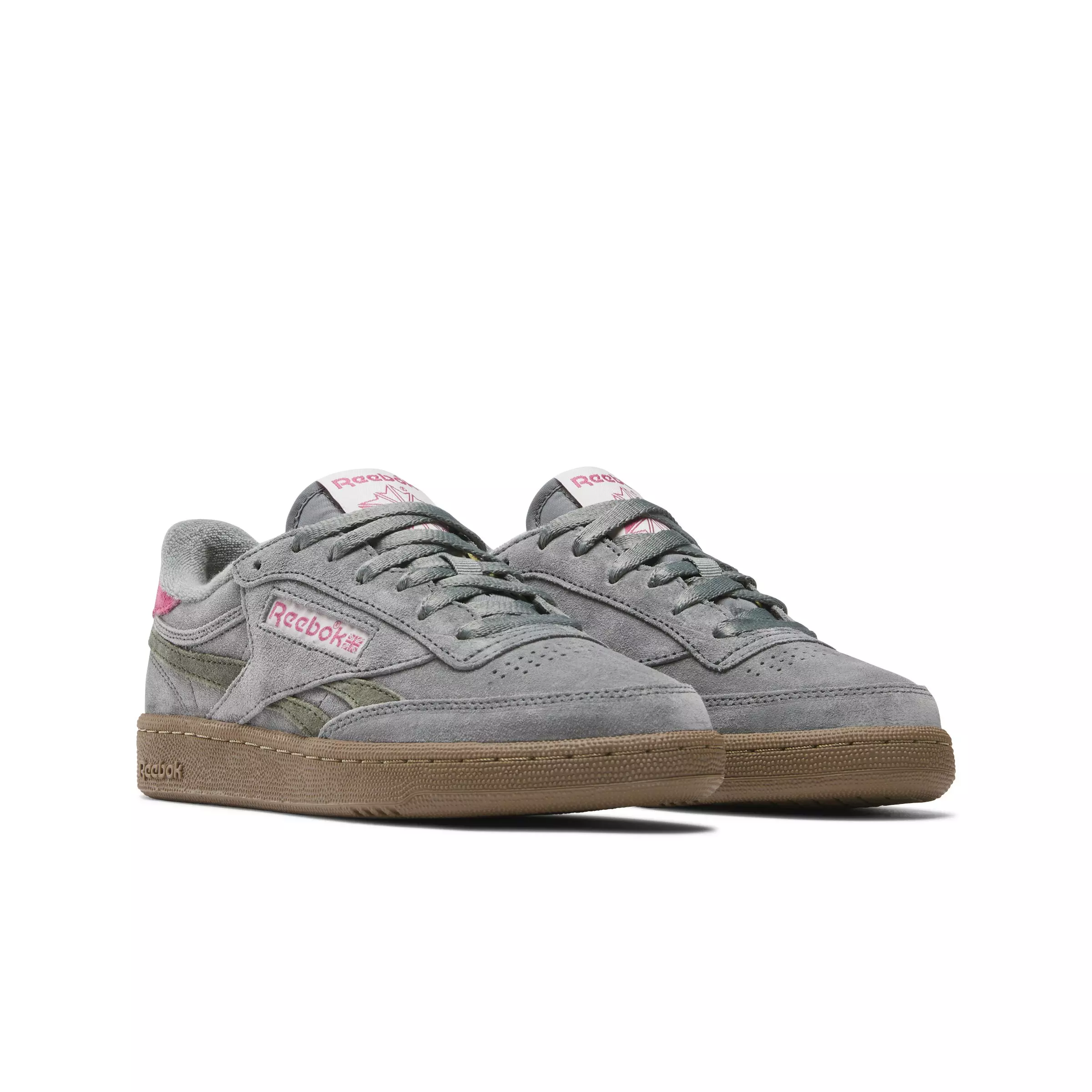 Reebok Club C Revenge "Grey/Pink/Dark Gum" Women's Shoe - GREY/PINK/DK GUM
