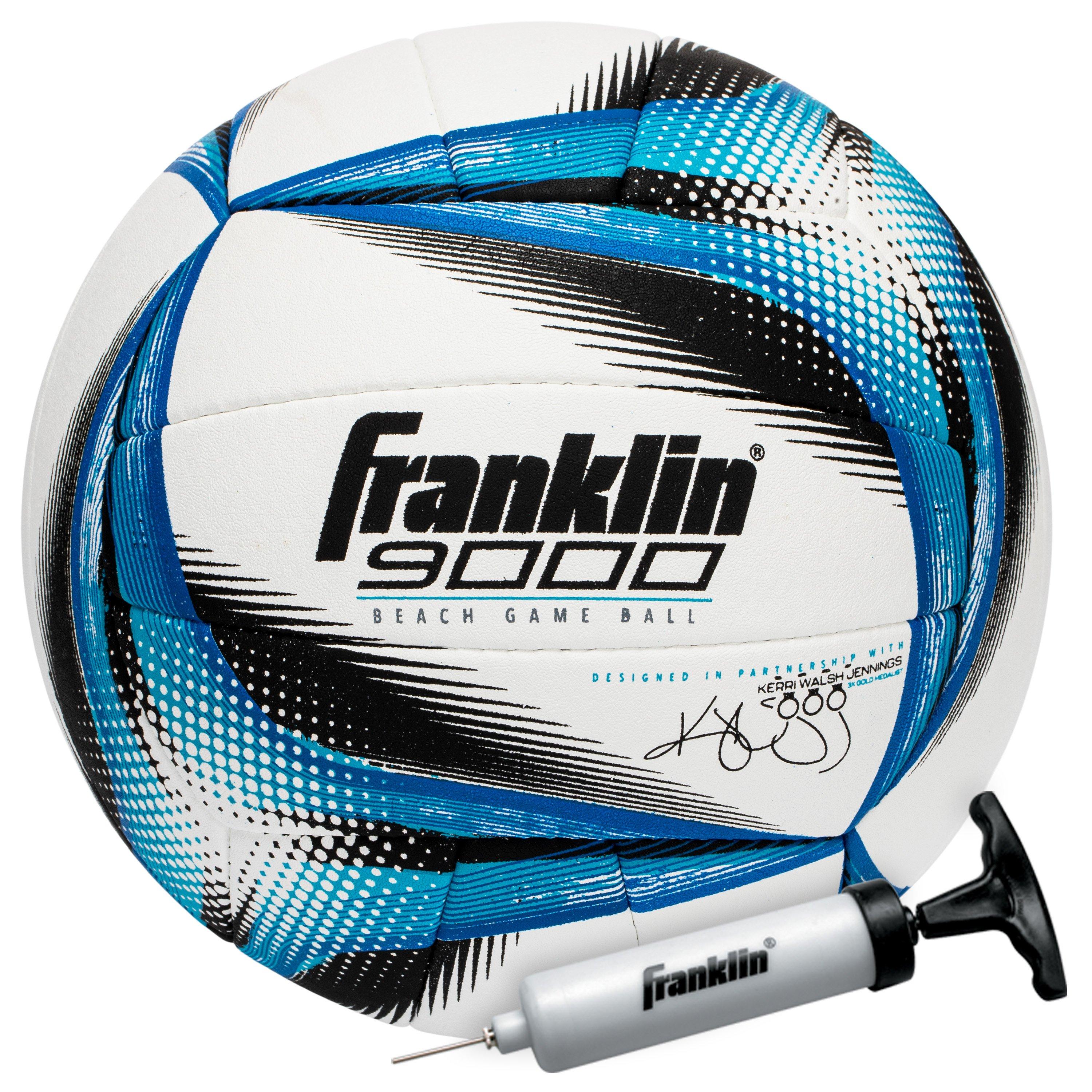 Franklin Sports Franklin 9000 Beach Game Volleyball - White/Blue - WHITE/BLUE Thumbnail View 1