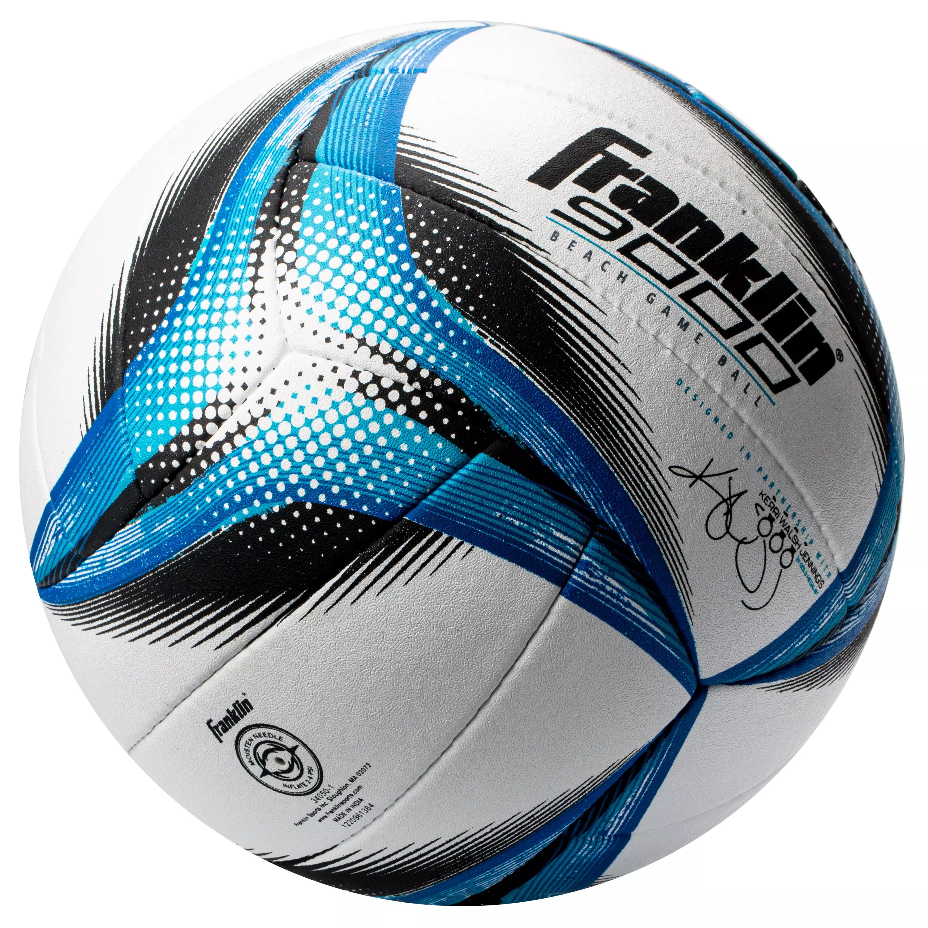 Franklin Sports Franklin 9000 Beach Game Volleyball - White/Blue - WHITE/BLUE