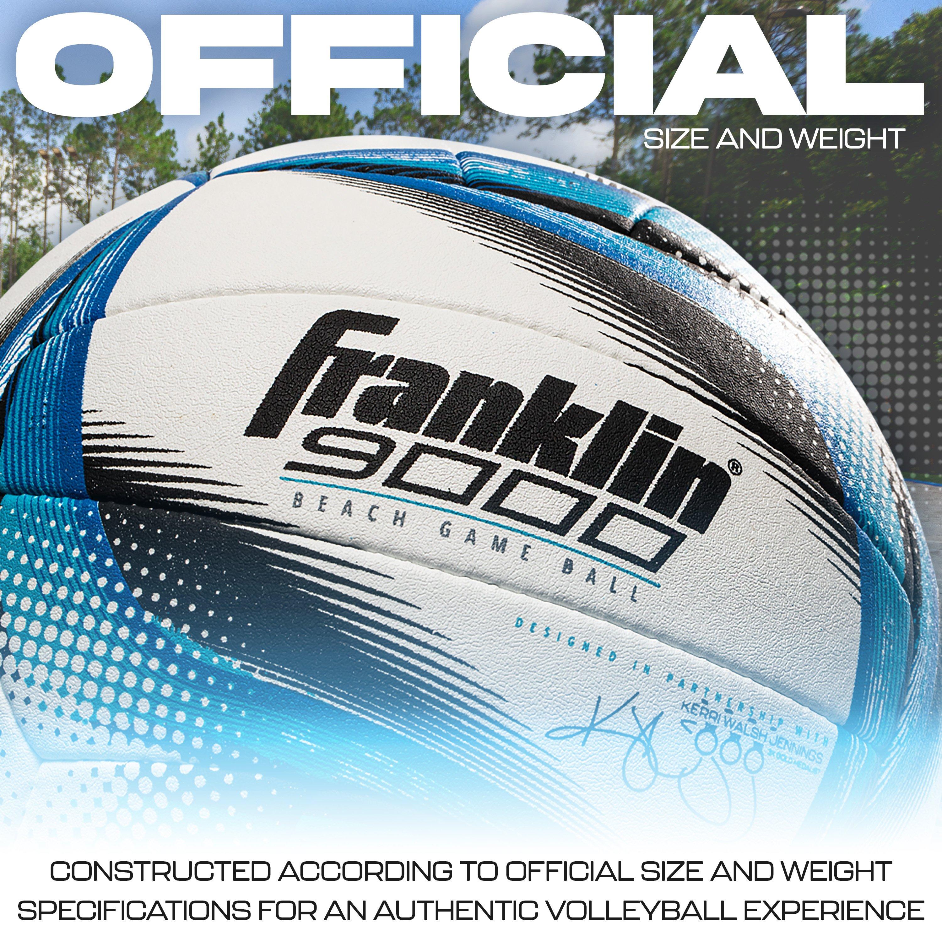 Franklin Sports Franklin 9000 Beach Game Volleyball - White/Blue - WHITE/BLUE Thumbnail View 6