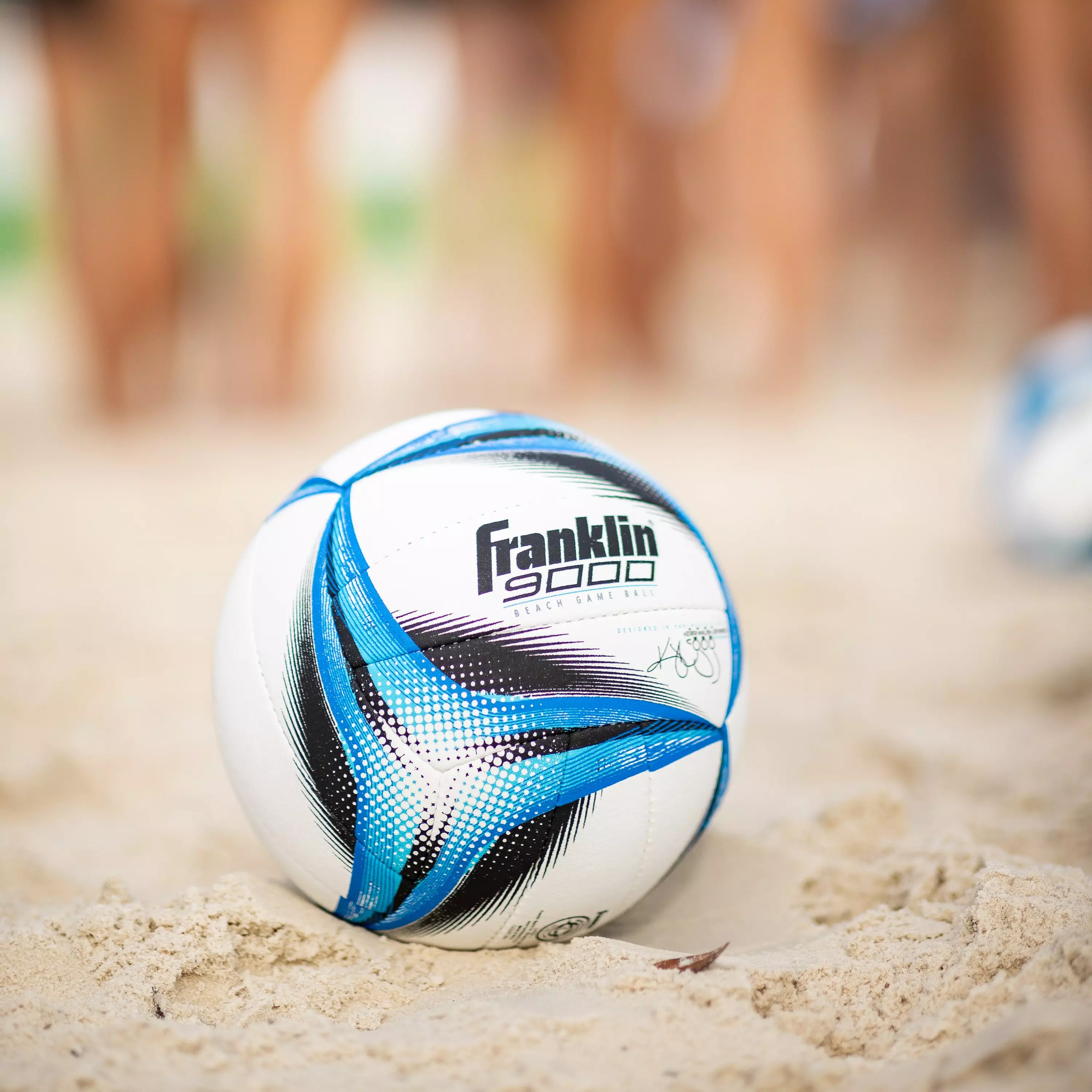 Franklin Sports Franklin 9000 Beach Game Volleyball - White/Blue - WHITE/BLUE