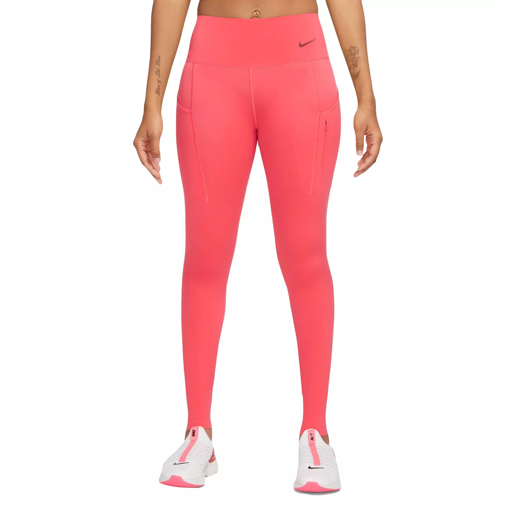 Nike Women's​ Dri-FIT Go Firm-Support Hight-Waisted Cropped Leggings  w/Pockets-Black - Hibbett