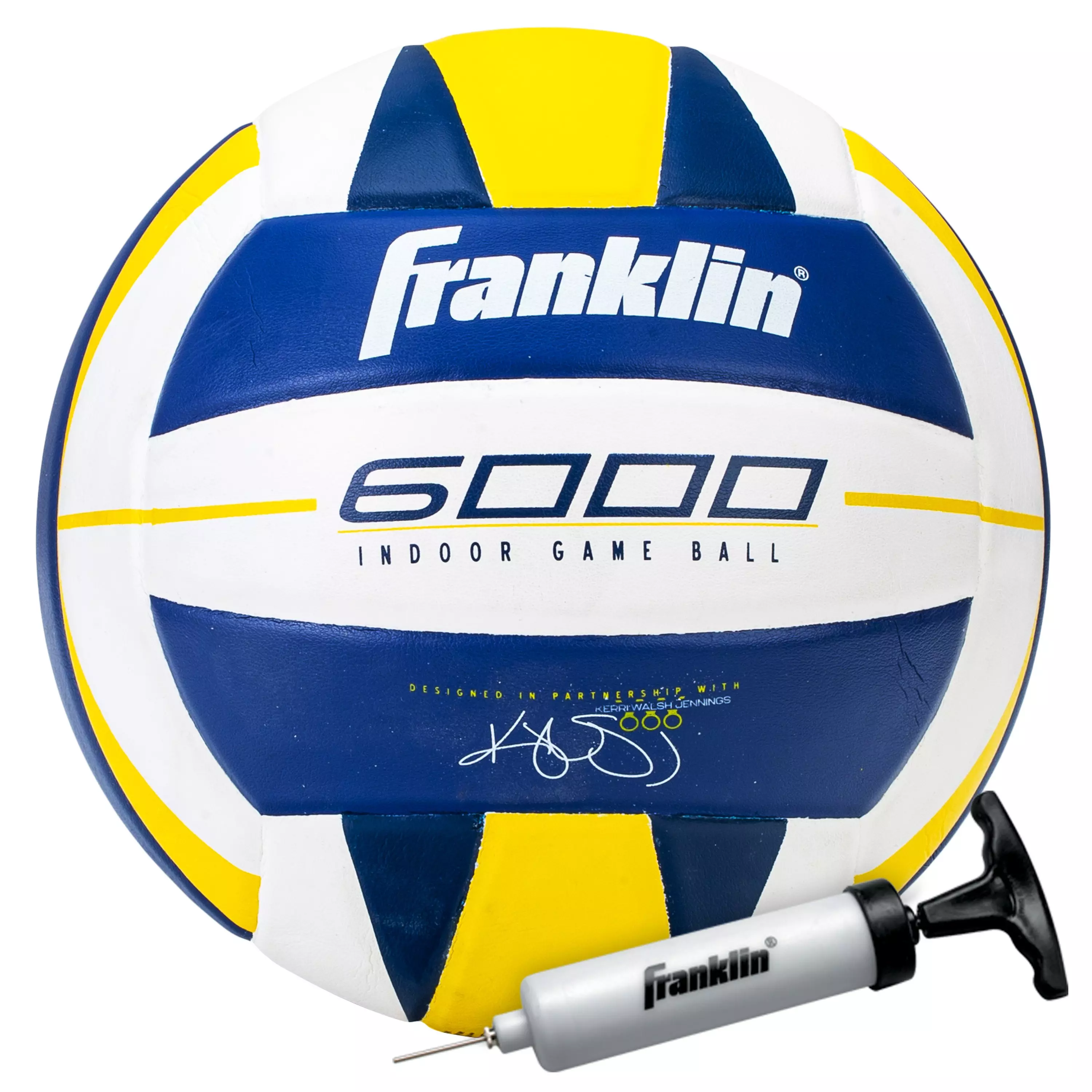 Franklin Sports Franklin 6000 Indoor Training Volleyball - WHITE/NAVY
