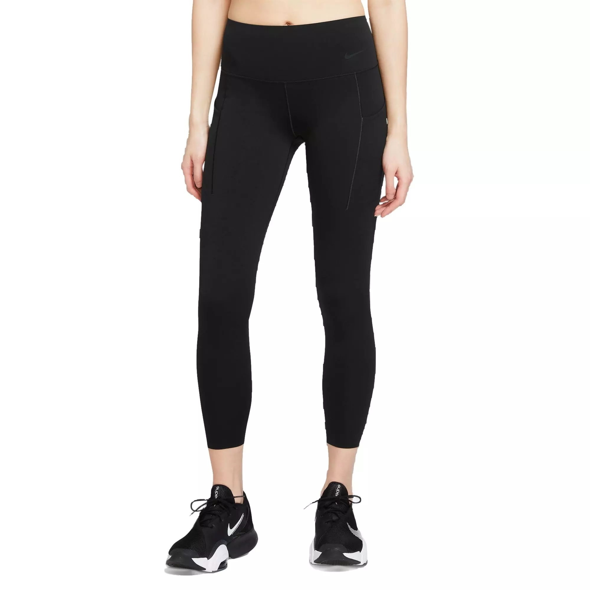 Nike Women's Dri-FIT Universa Mid-Rise 7/8 Leggings with Pockets - Black -  Hibbett