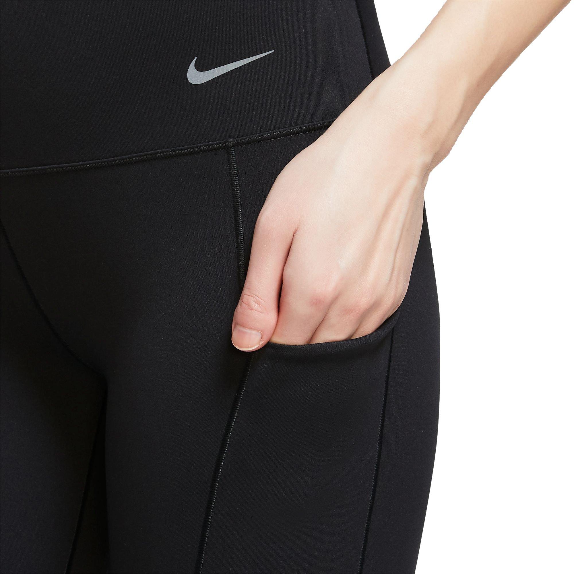 Nike Women's Dri-FIT Universa Mid-Rise 7/8 Leggings with Pockets - Black -  Hibbett